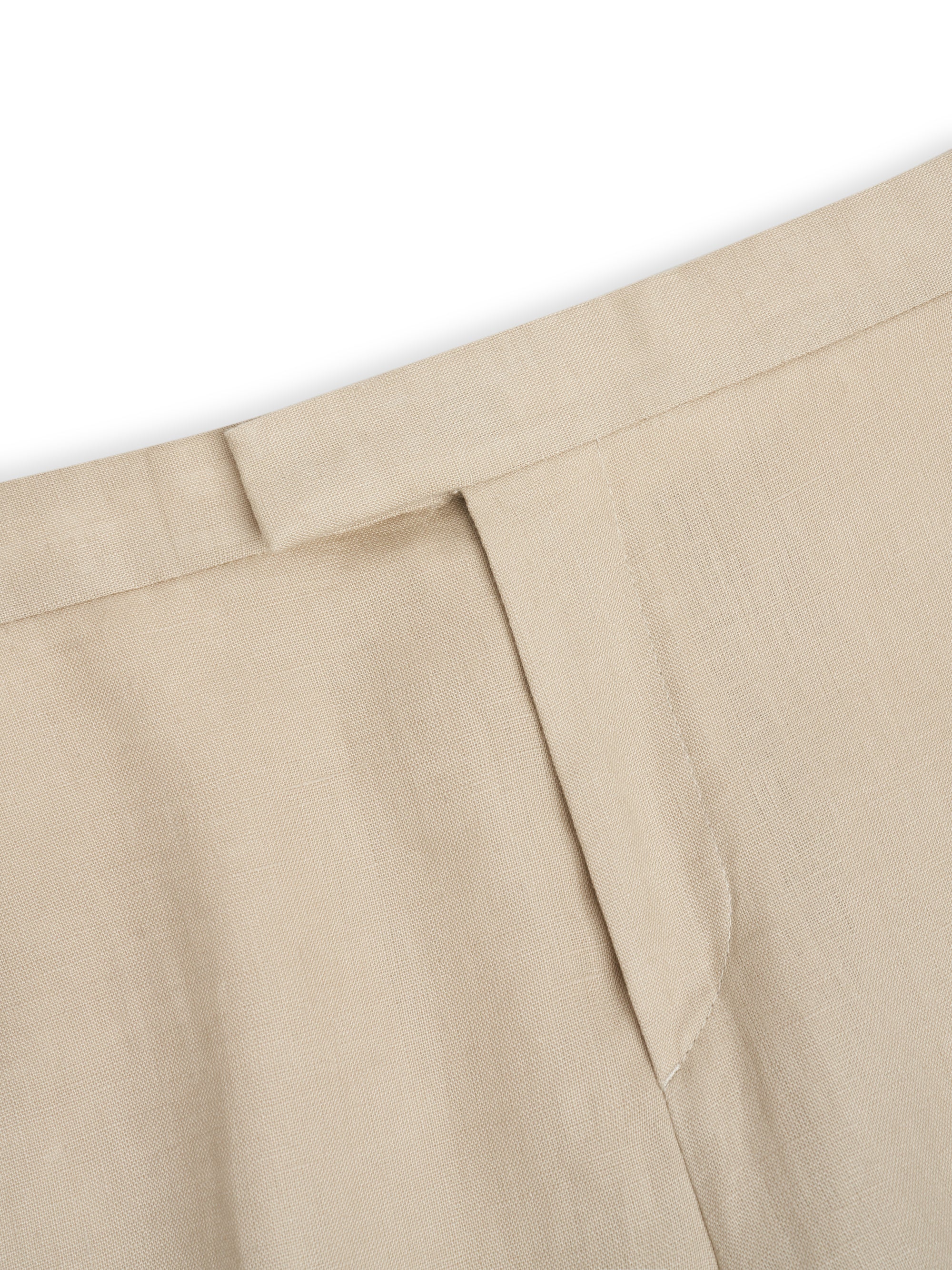 Beige Padworth Linen Dress Trouser