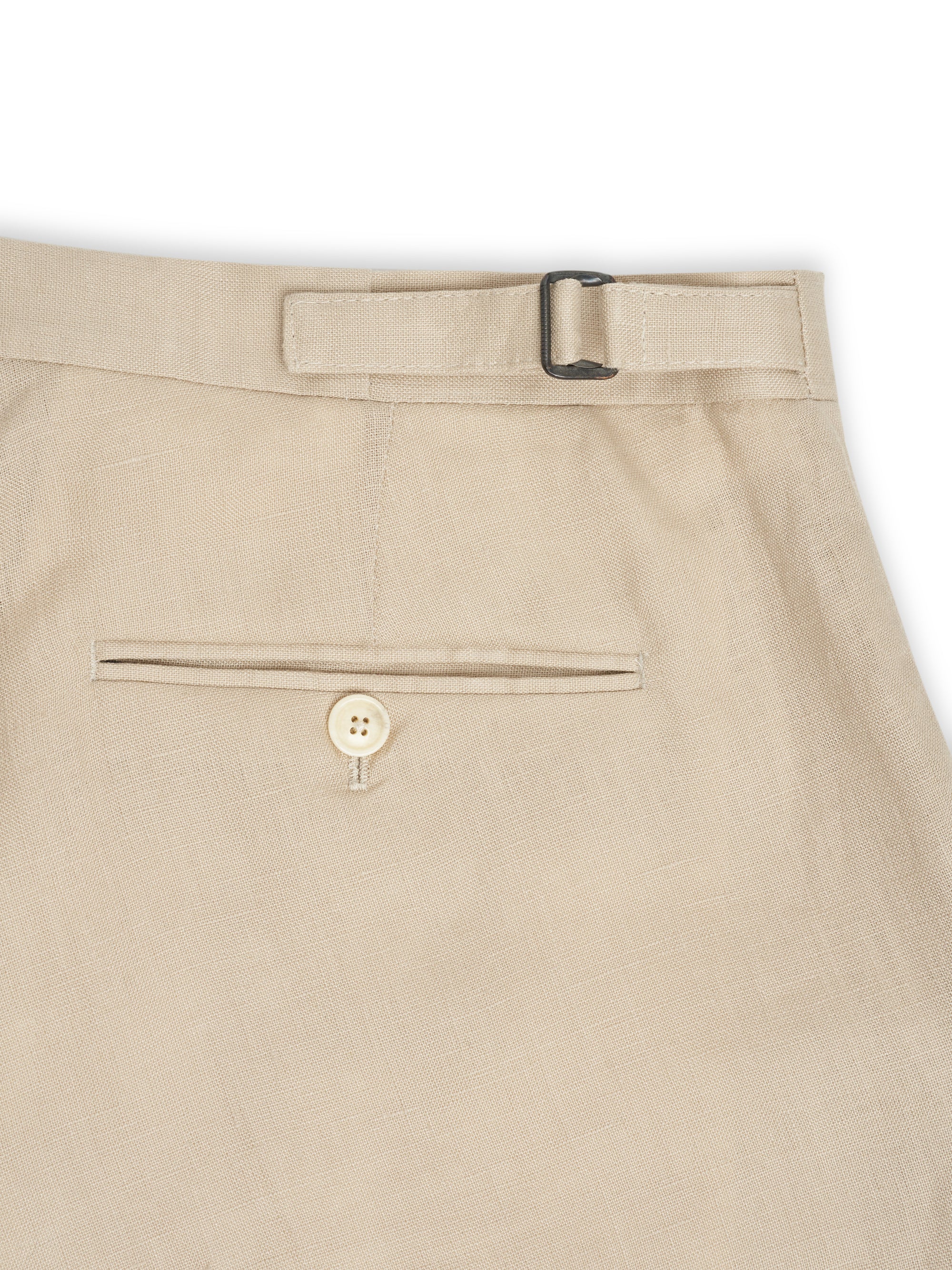 Beige Padworth Linen Dress Trouser