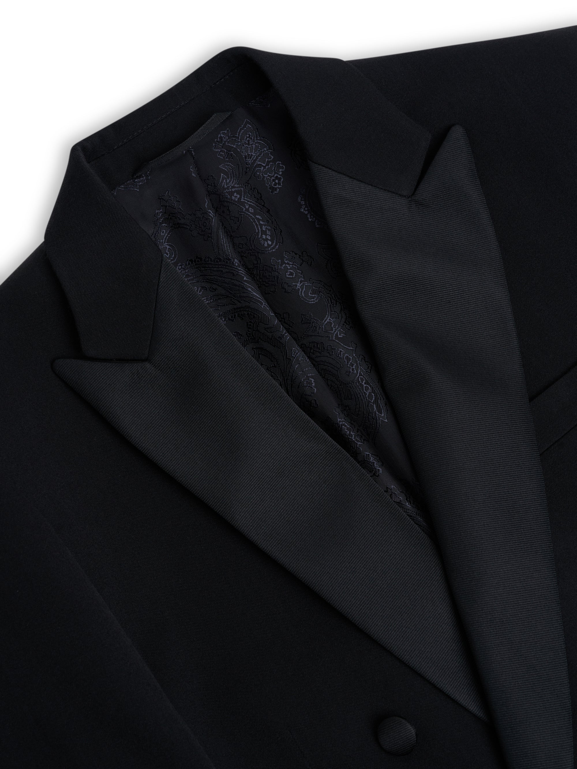 Black Hampton Wool Double Breasted Dinner Jacket