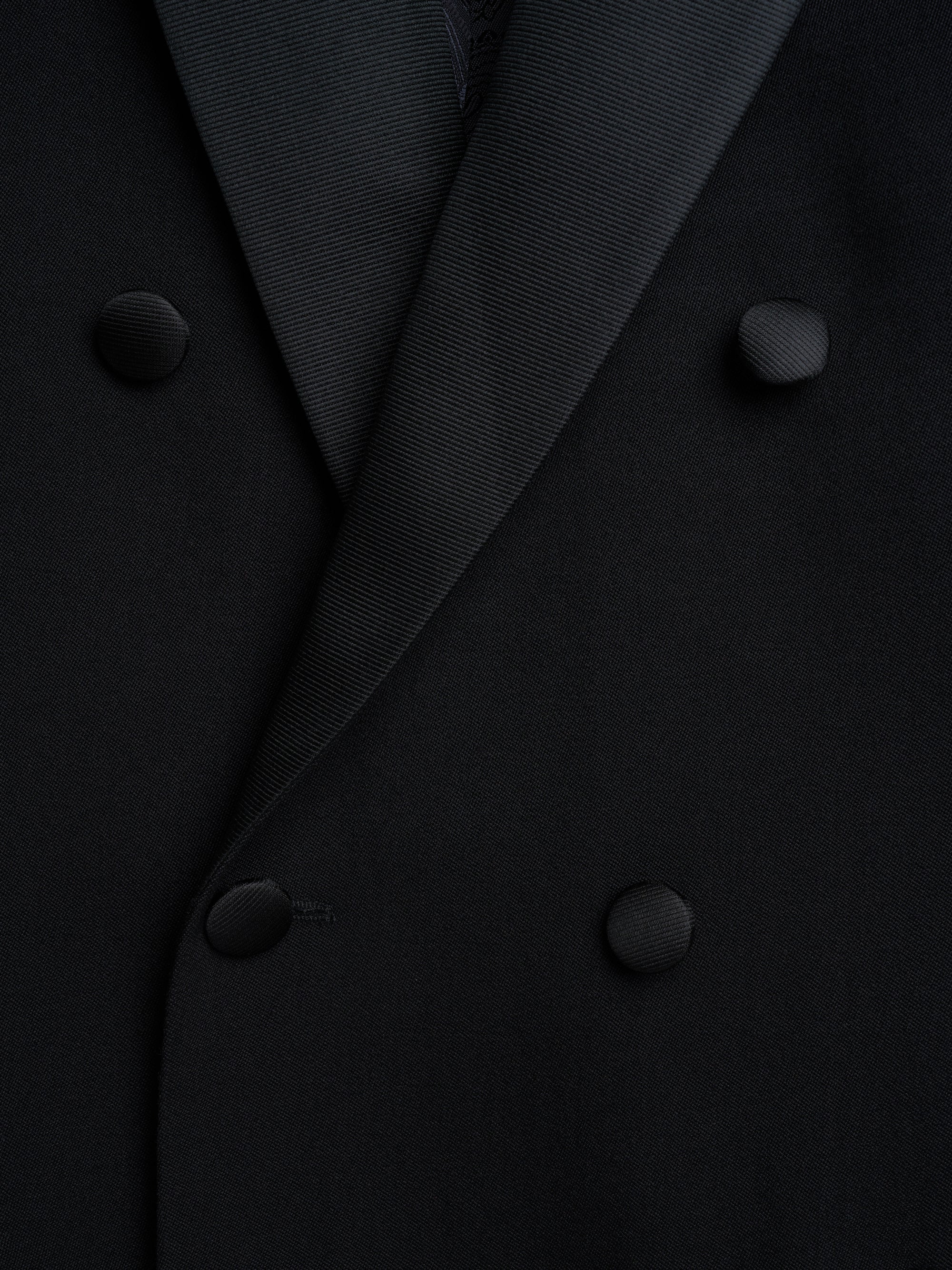 Black Hampton Wool Double Breasted Dinner Jacket