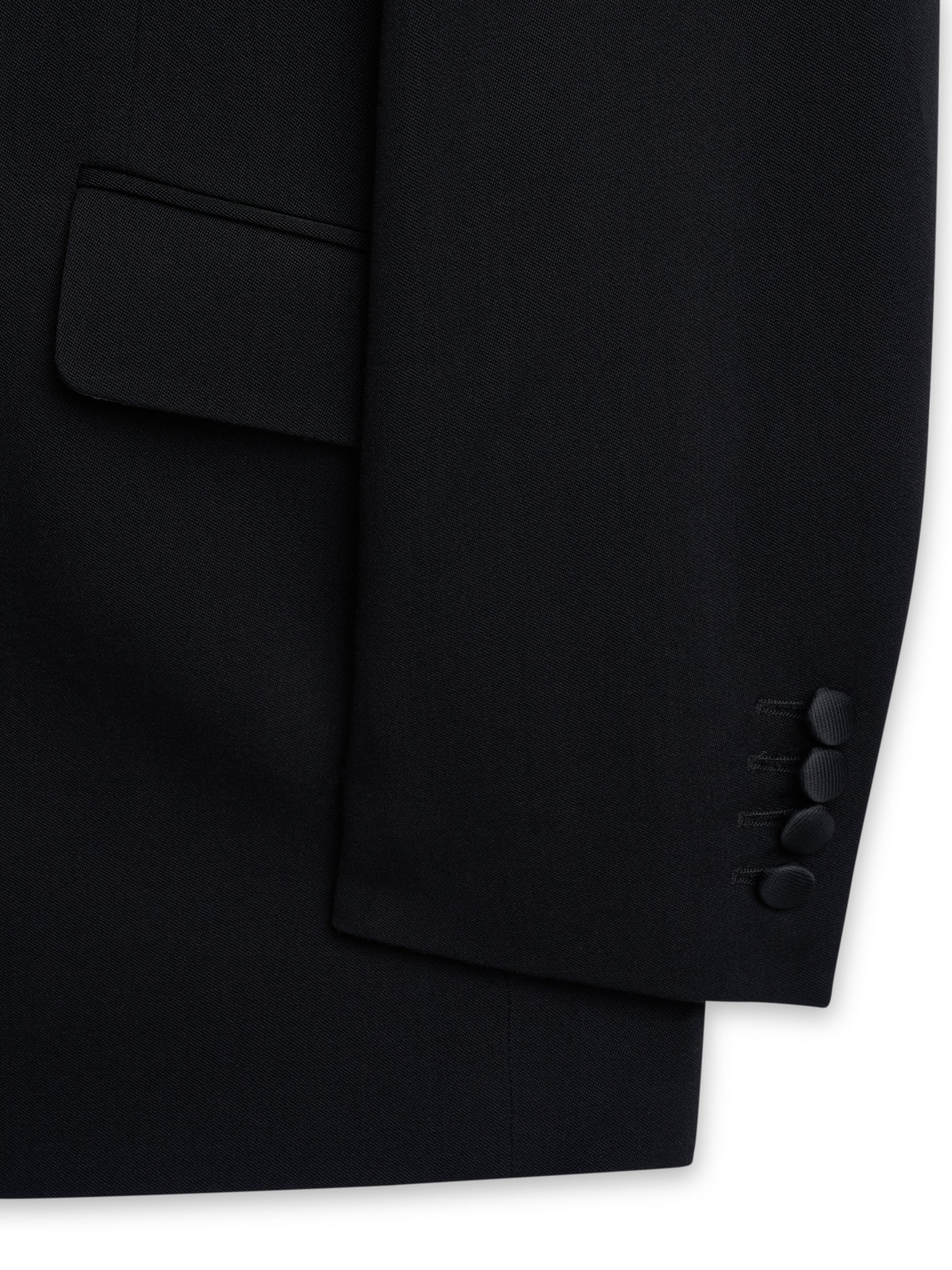 Black Hampton Wool Double Breasted Dinner Jacket