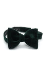 Racing Green Velvet with Green Pickwick Contrast Large Party Bow Tie
