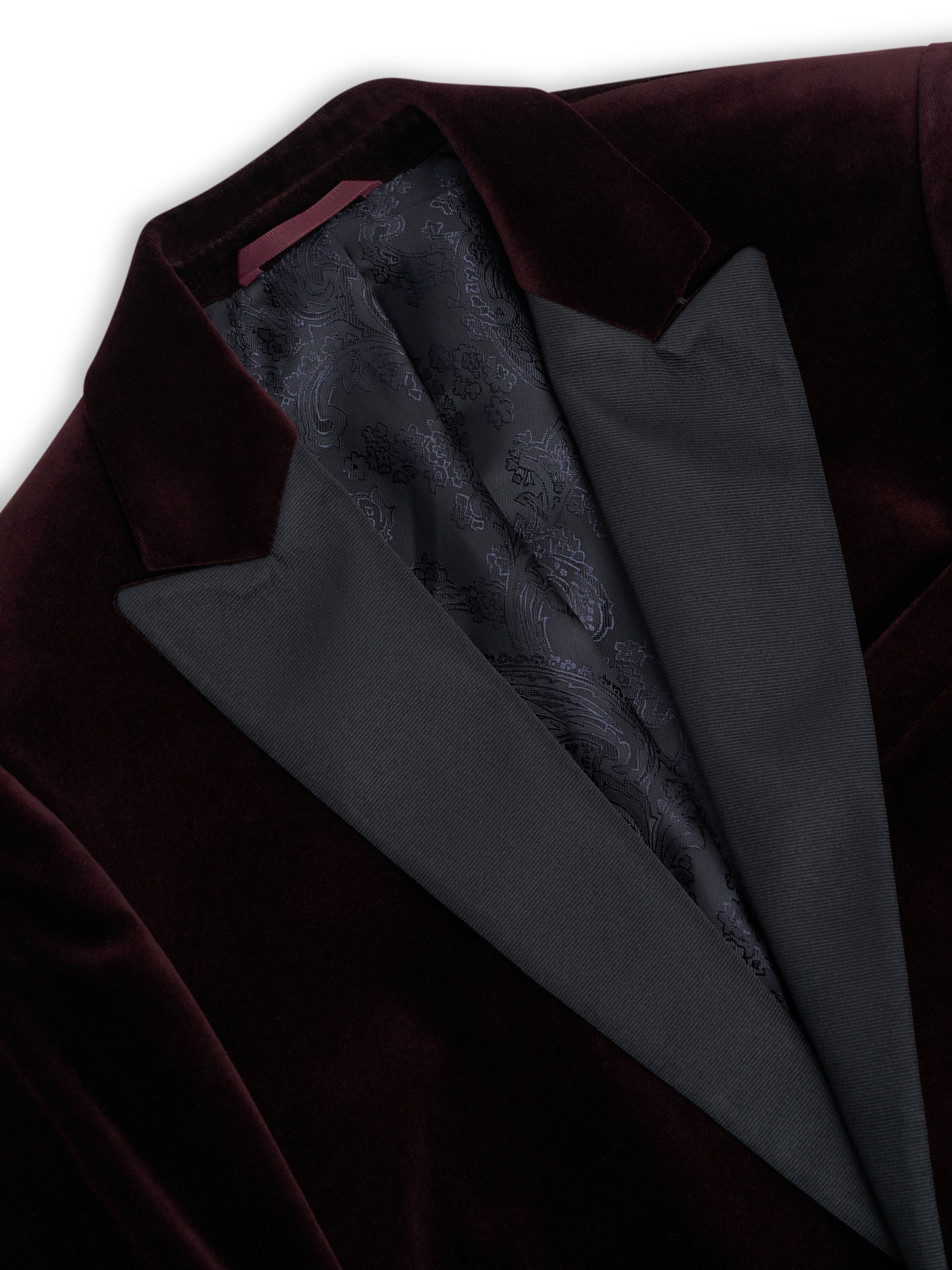 Claret Velvet Cotton Dinner Jacket