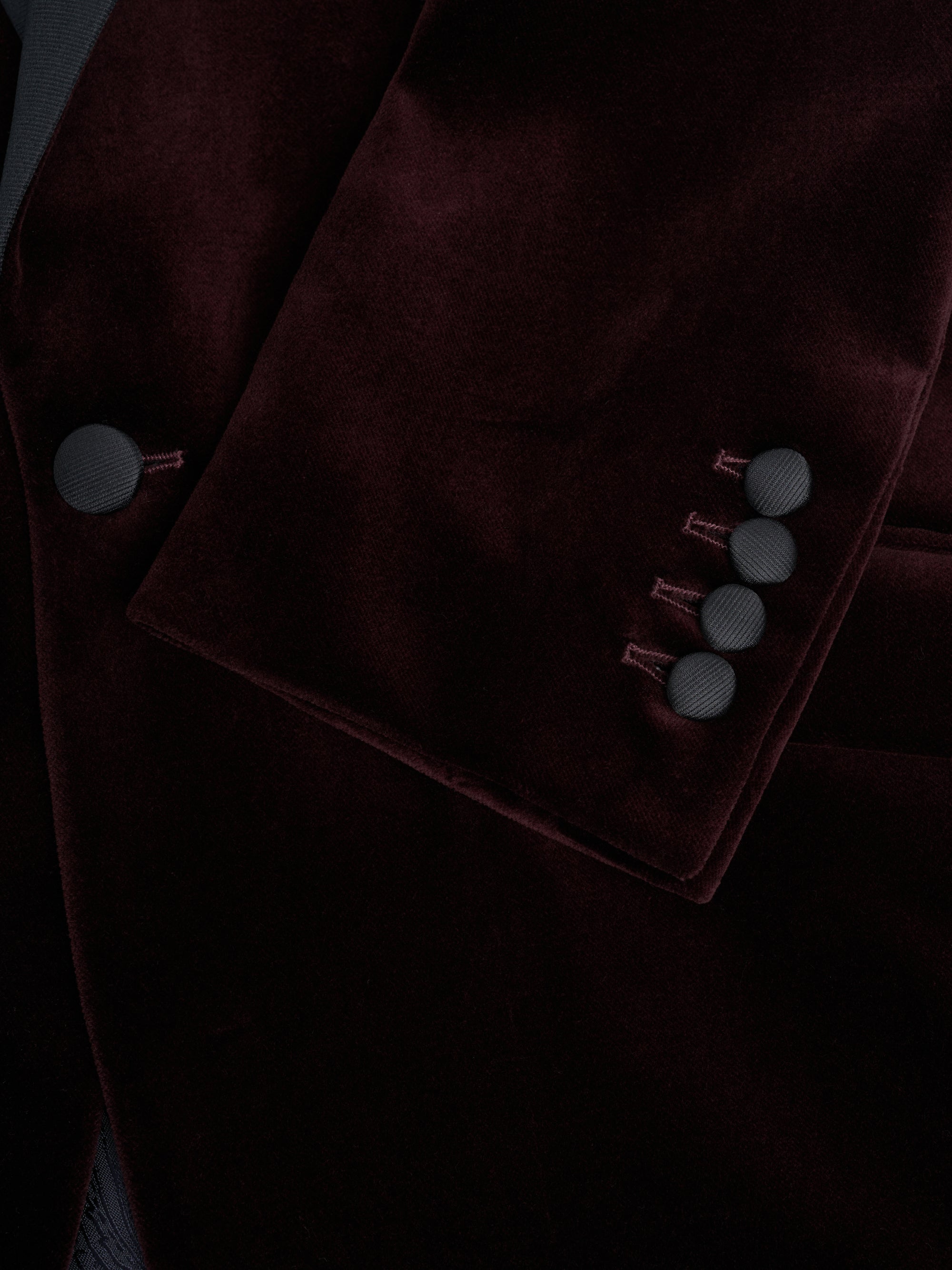 Claret Velvet Cotton Dinner Jacket