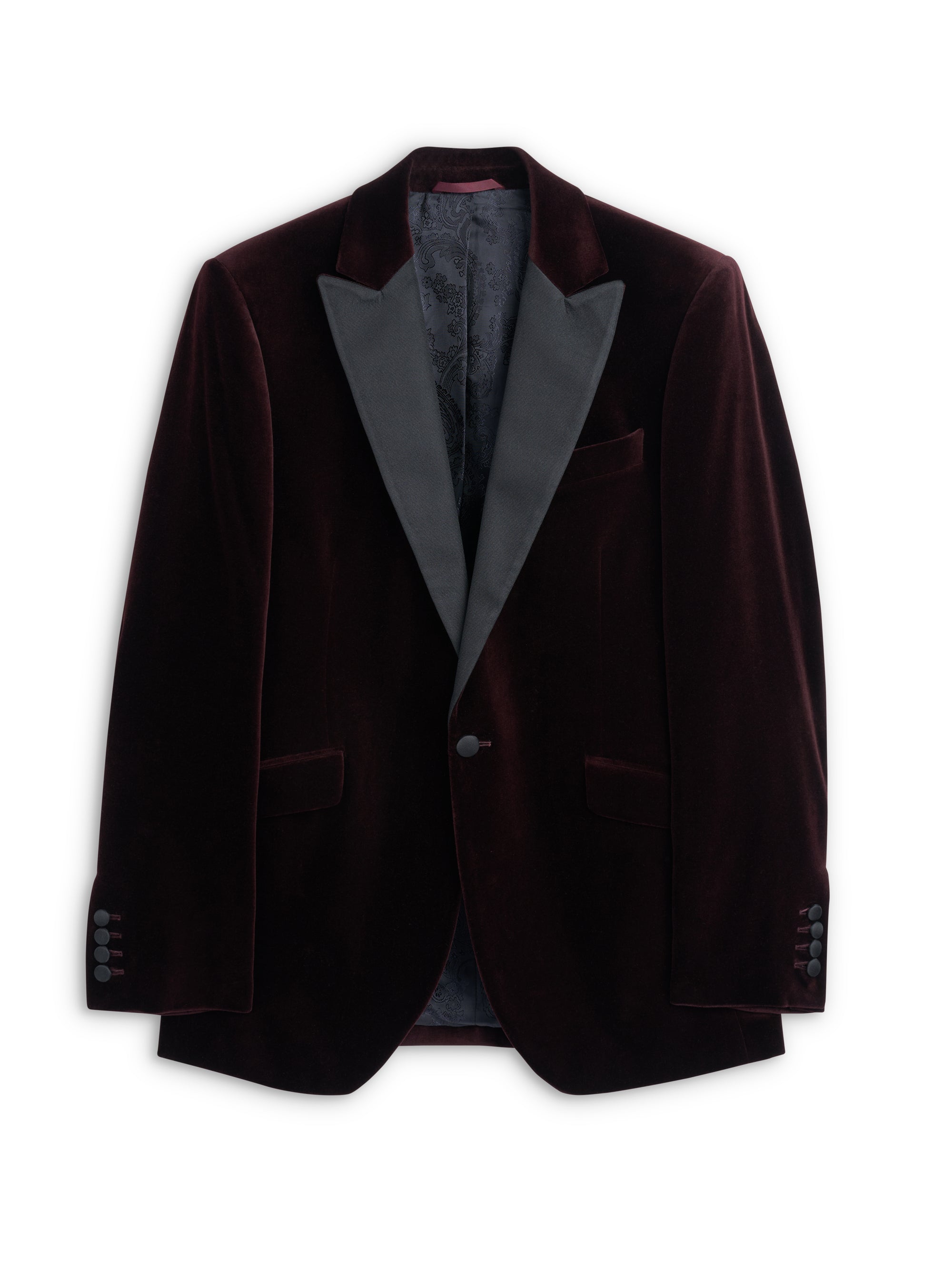 Claret Velvet Cotton Dinner Jacket