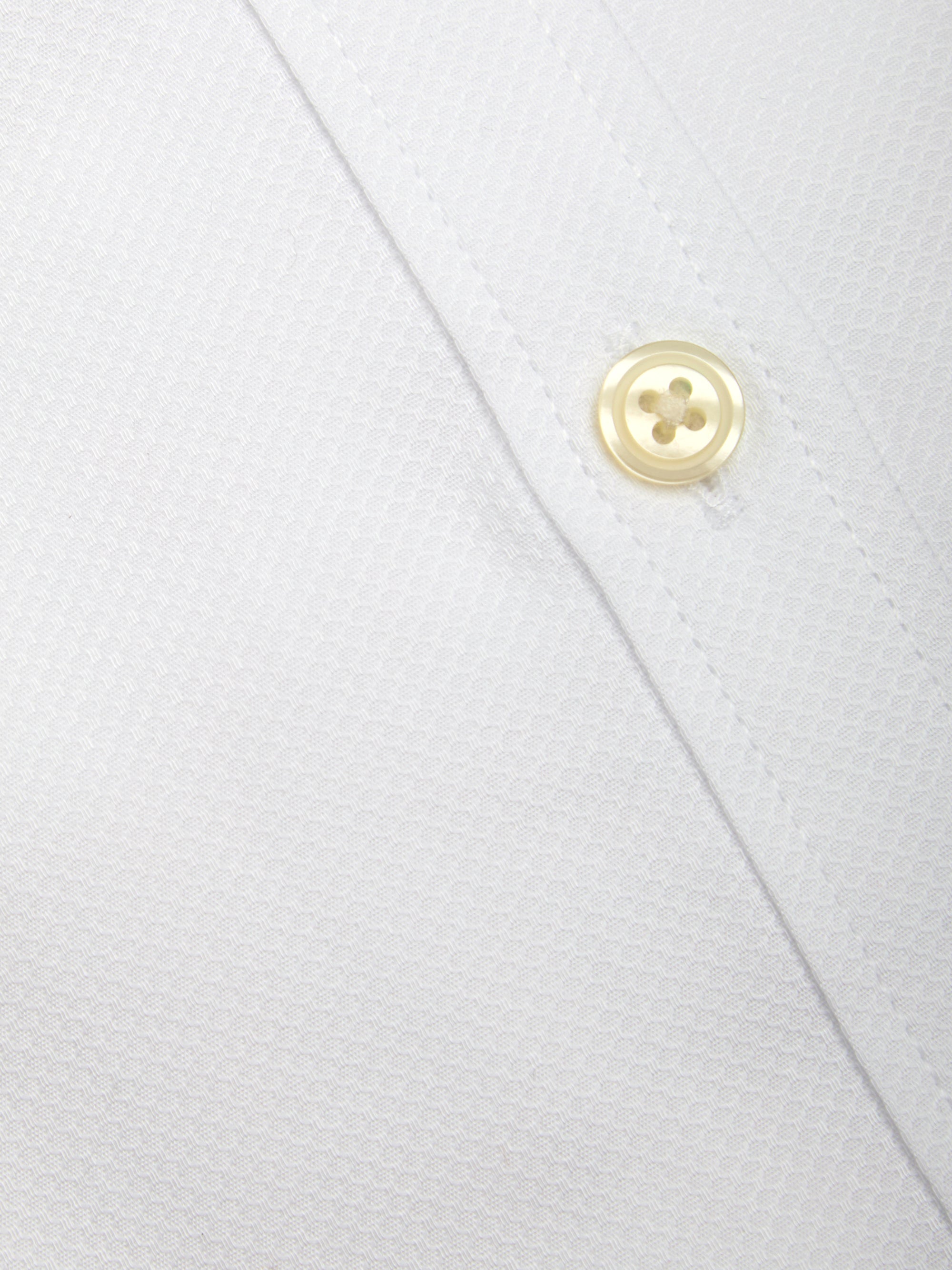 White Sloane Cotton Bib Grandad Shirt