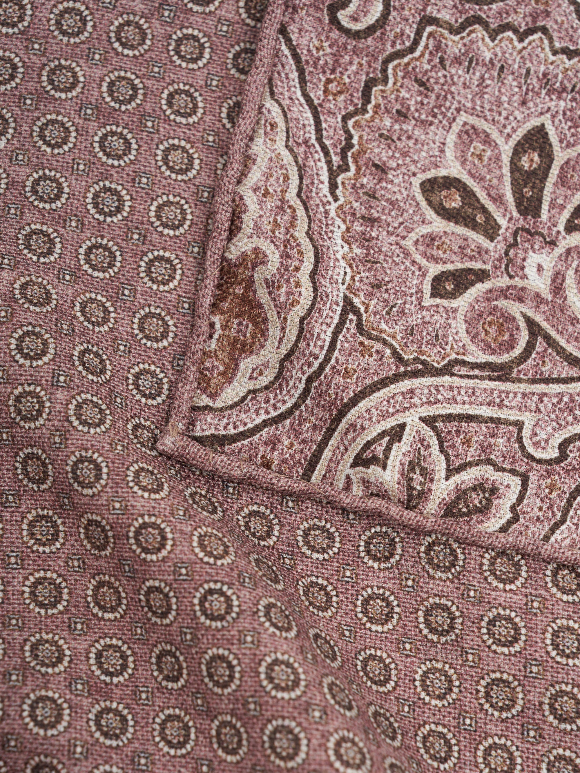 Dusky Pink Radley Spot / Pink Overton Silk Pocket Square