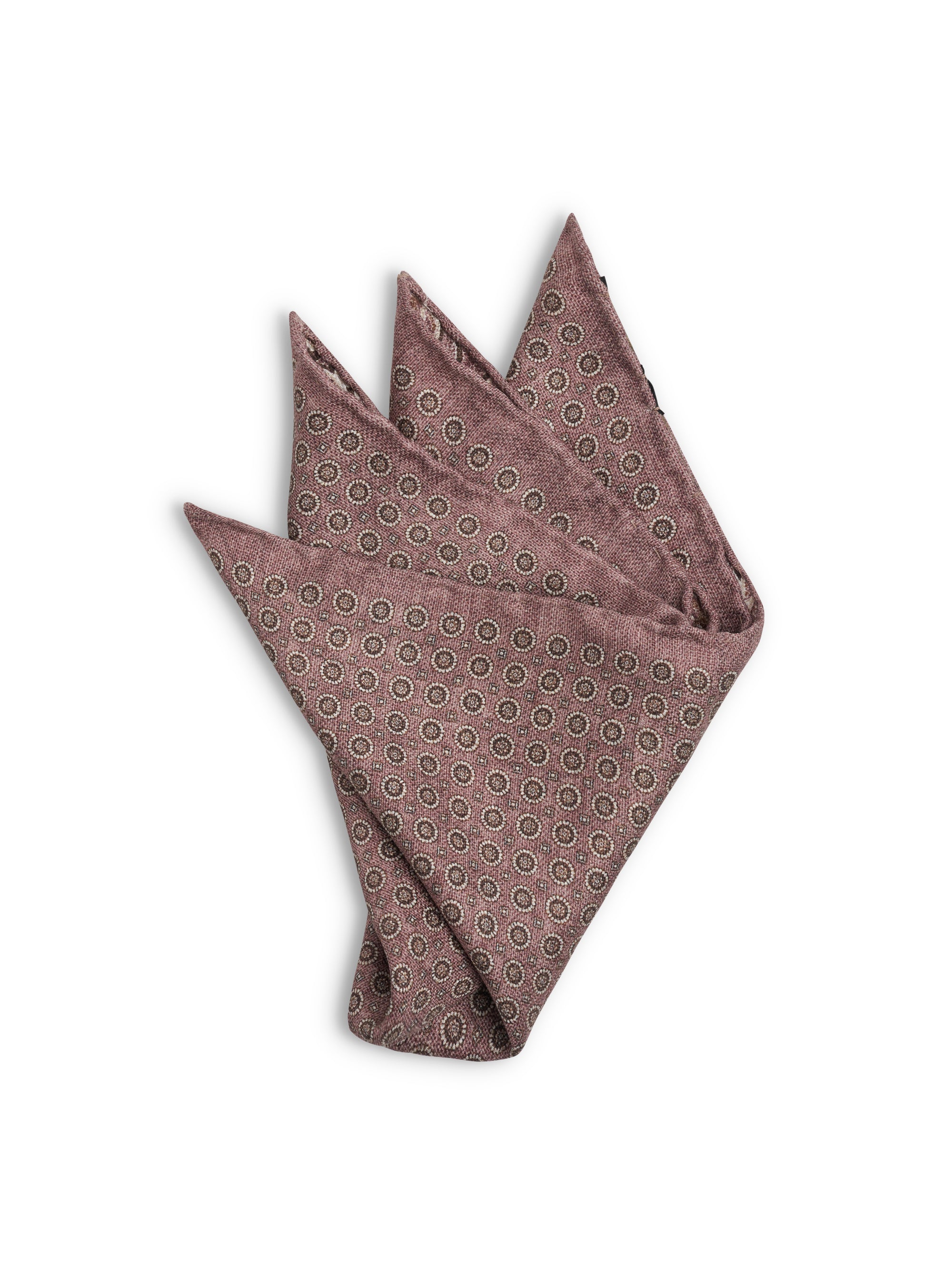 Dusky Pink Radley Spot / Pink Overton Silk Pocket Square
