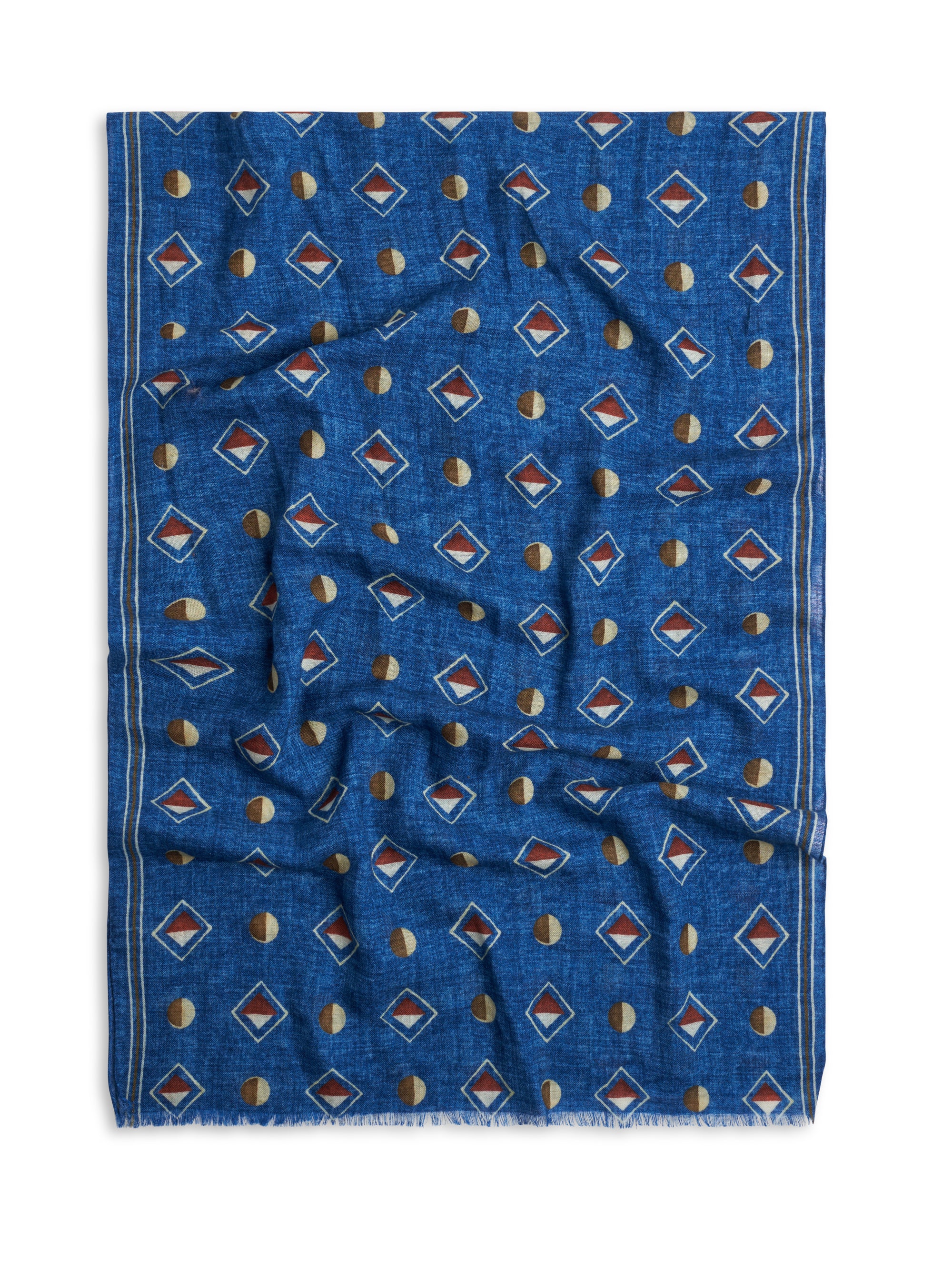 French Blue Dewlish Wool Scarf