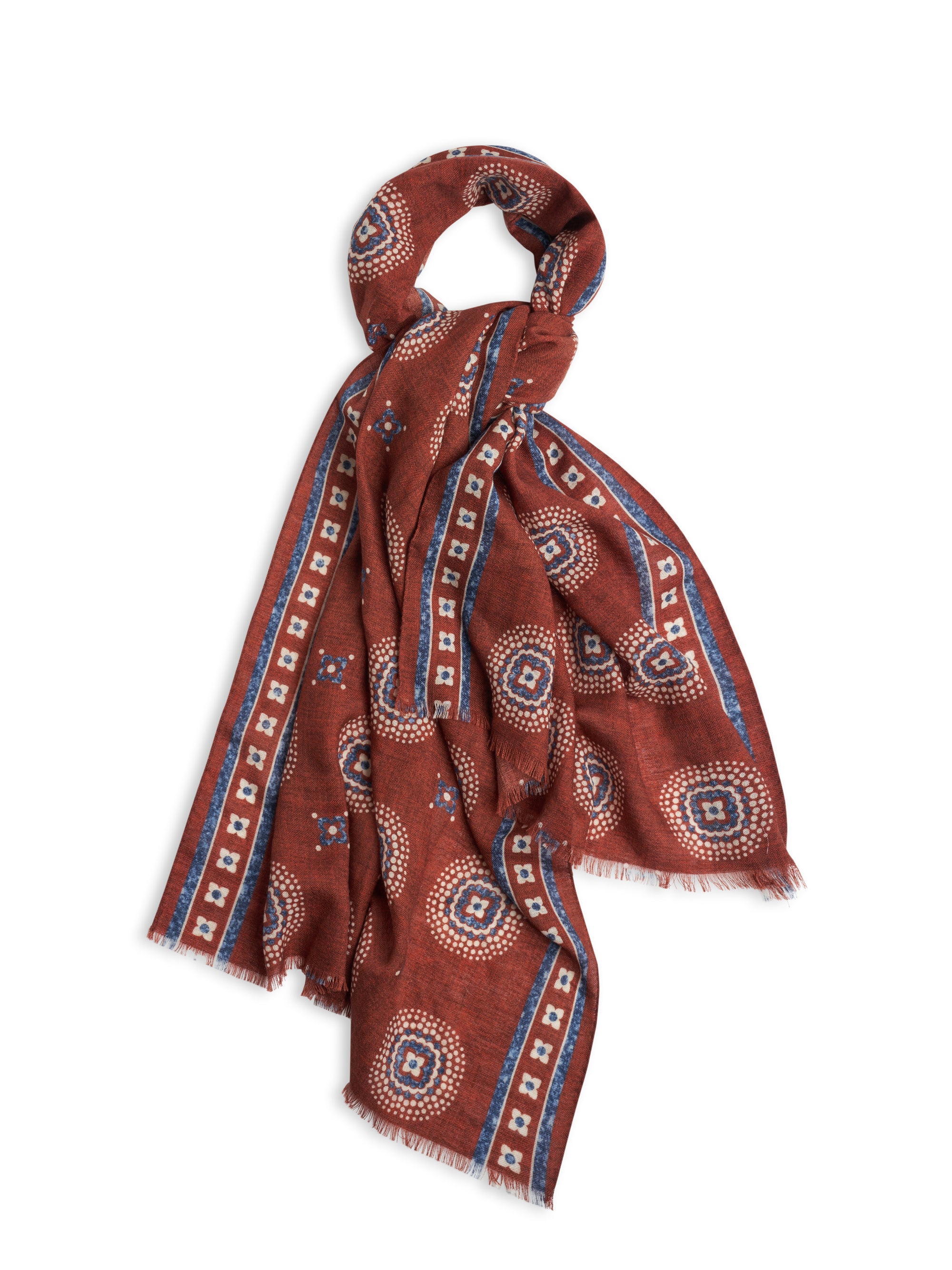 Rust Kimmeridge Wool Scarf