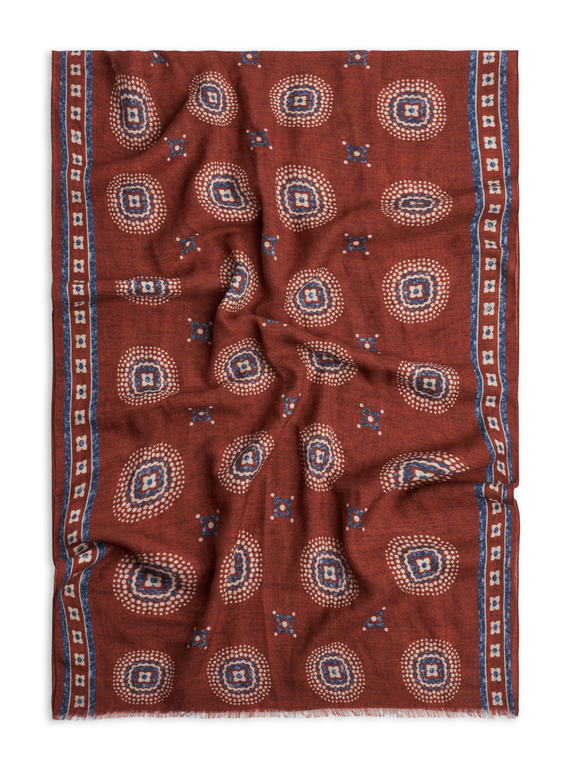 Rust Kimmeridge Wool Scarf