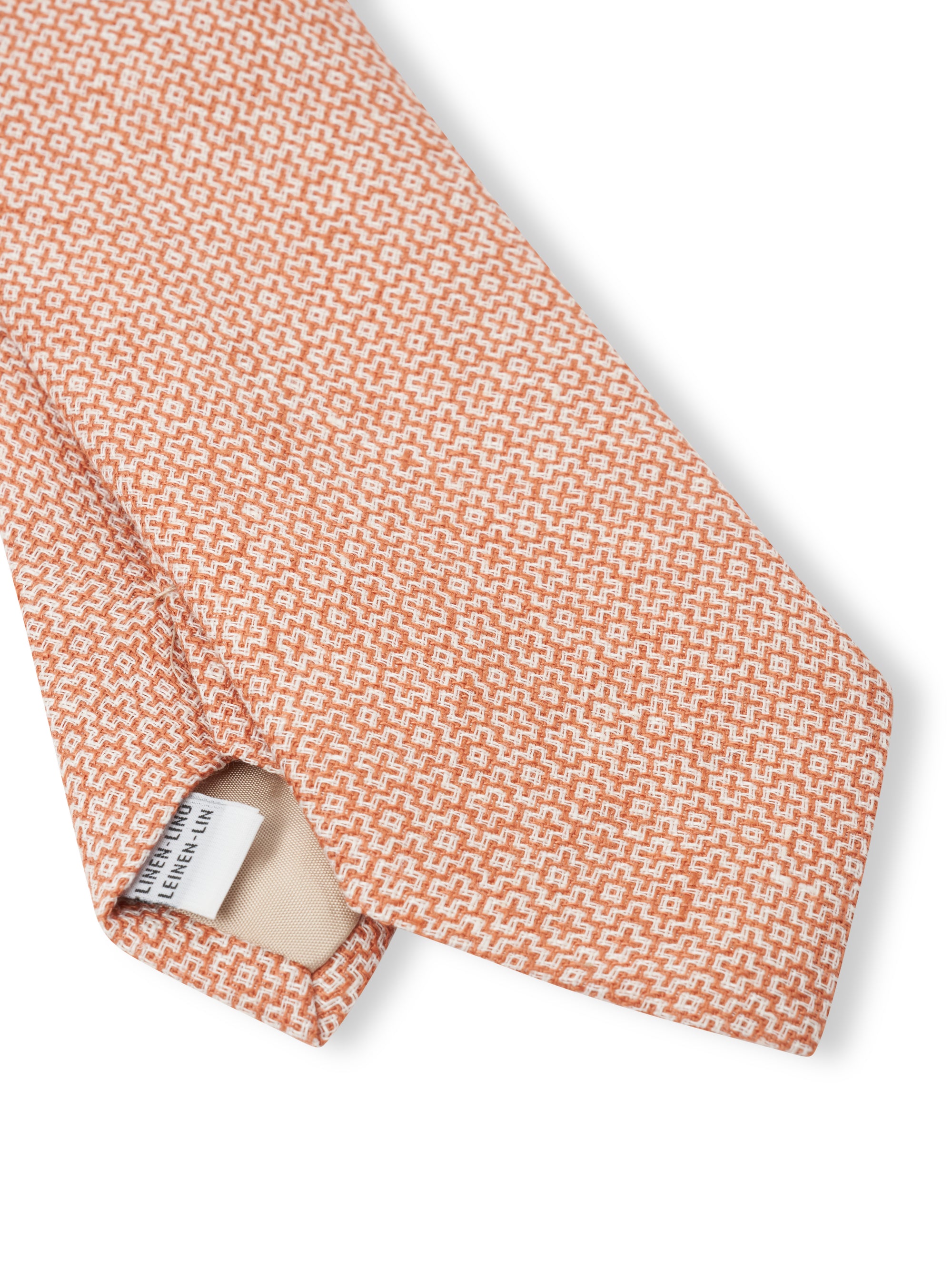 Coral Culcross Linen Tie