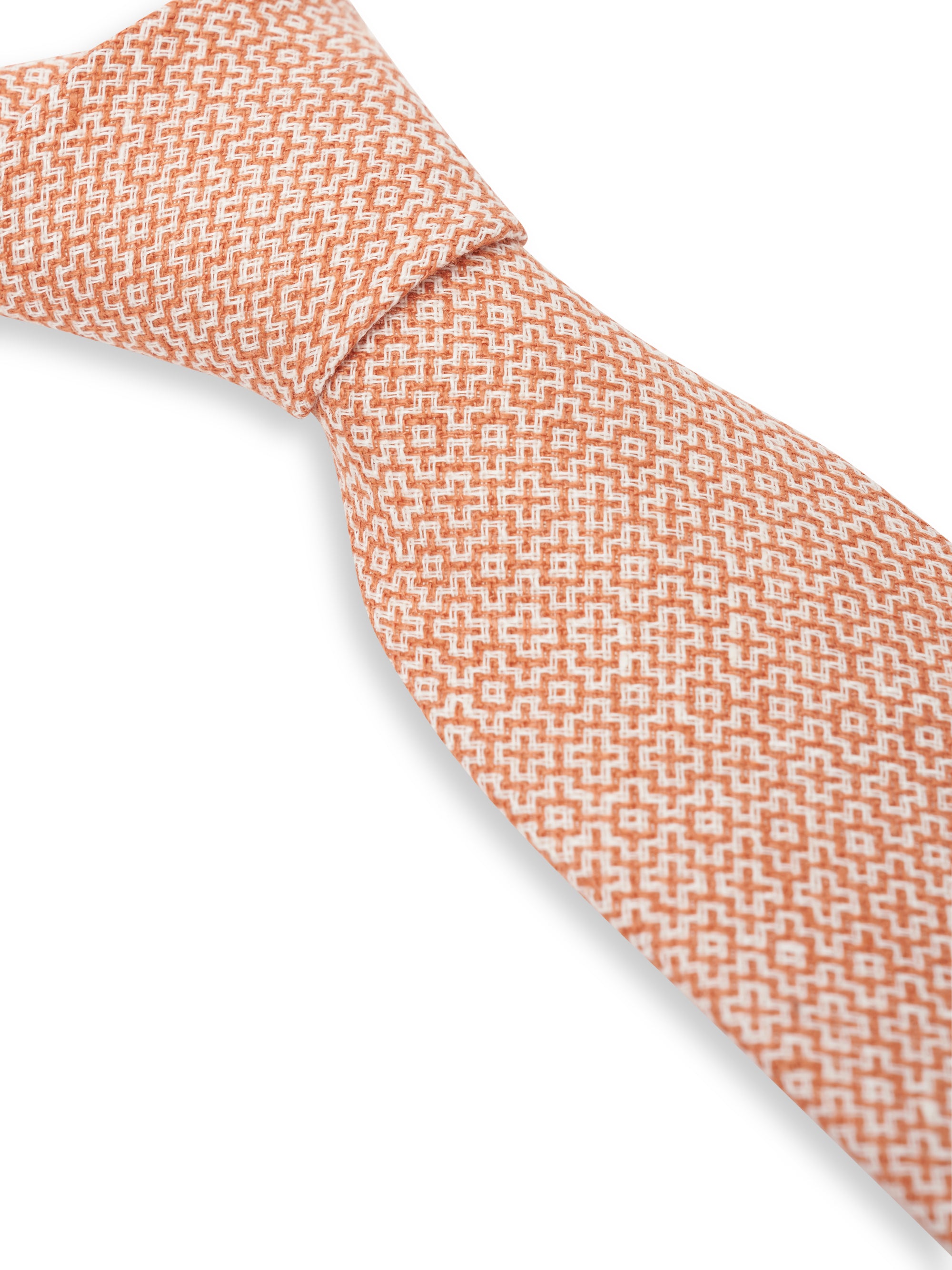 Coral Culcross Linen Tie