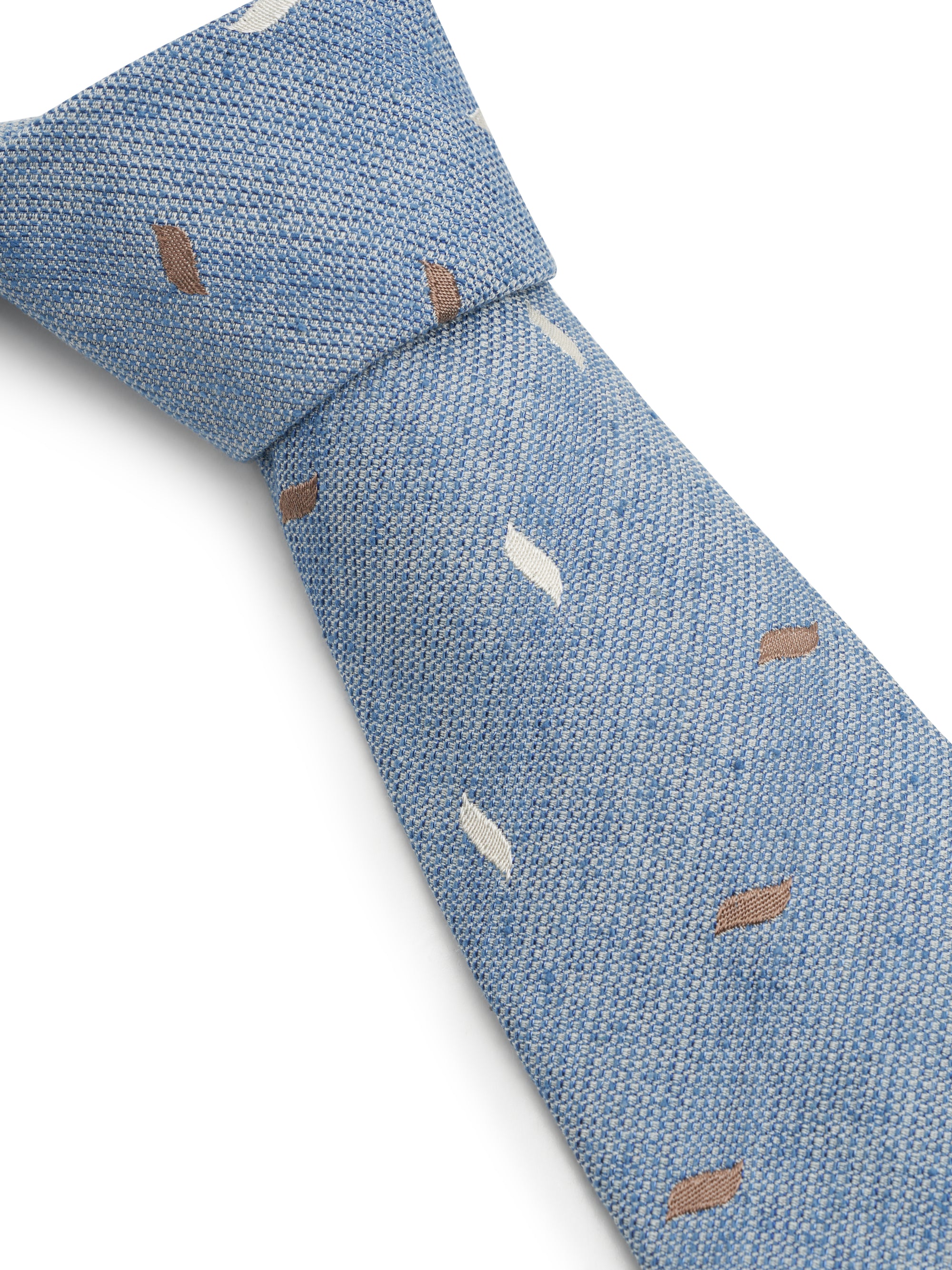 Blue Abbas Silk Cotton Tie