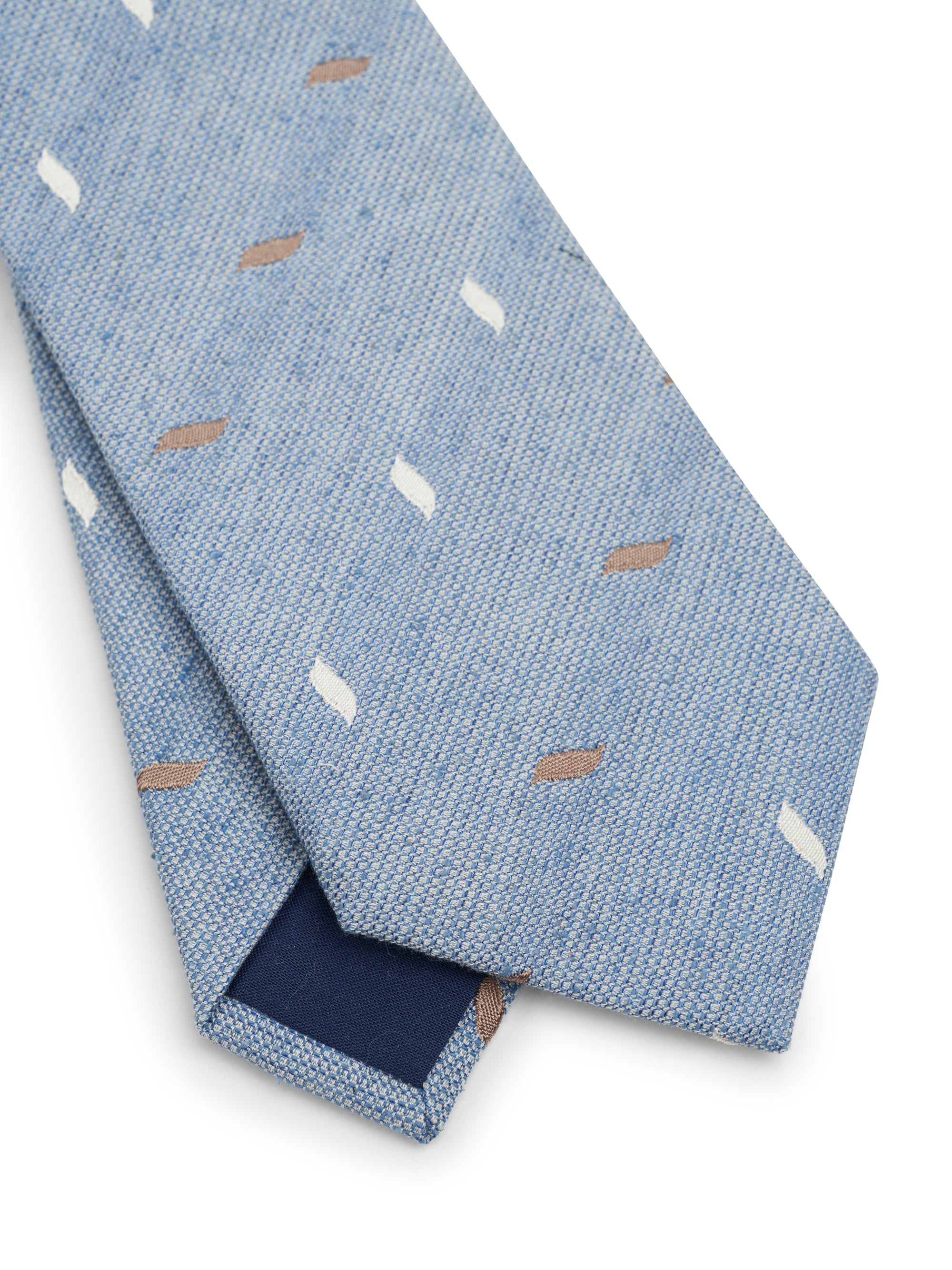 Blue Abbas Silk Cotton Tie
