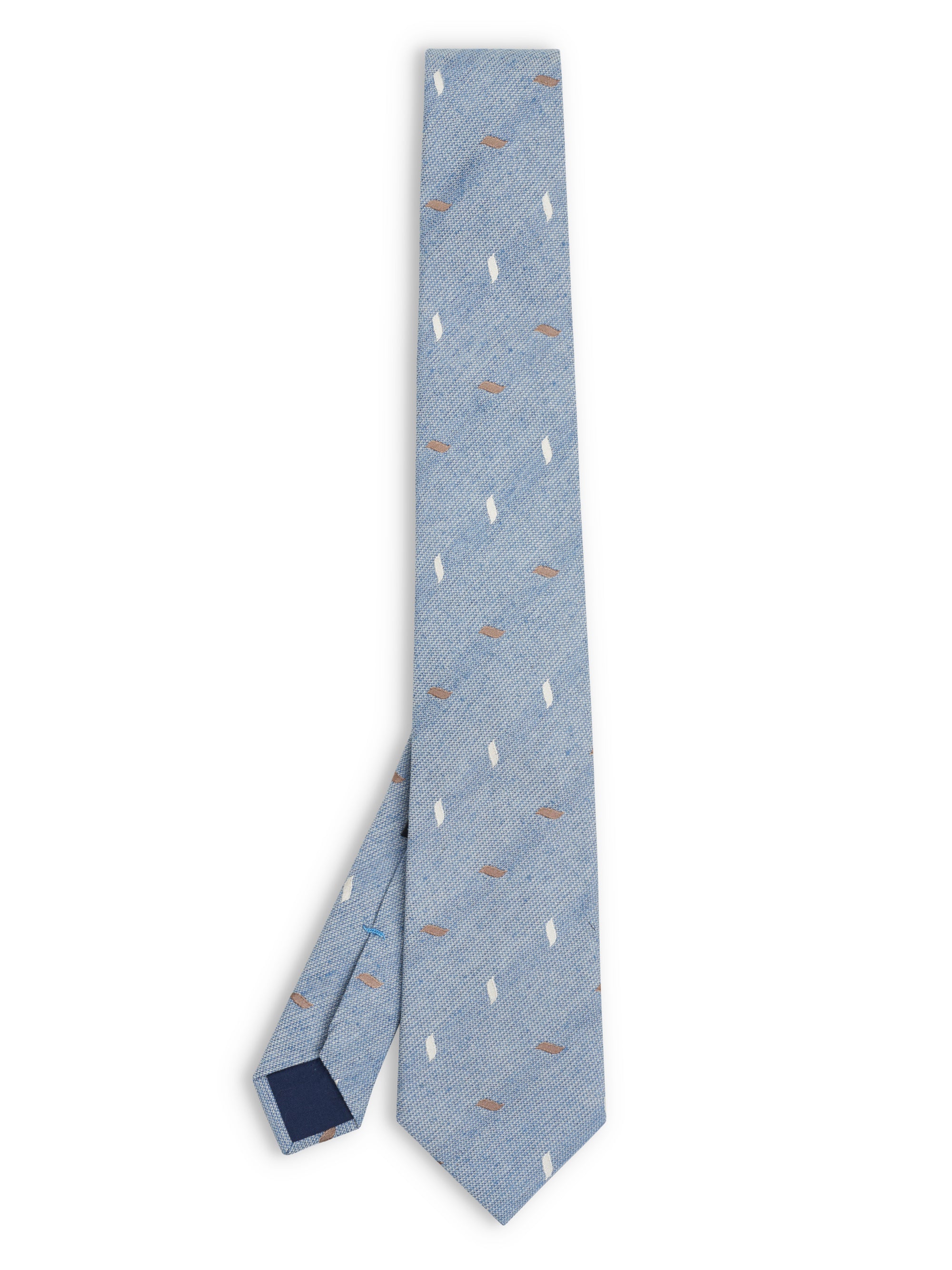 Blue Abbas Silk Cotton Tie
