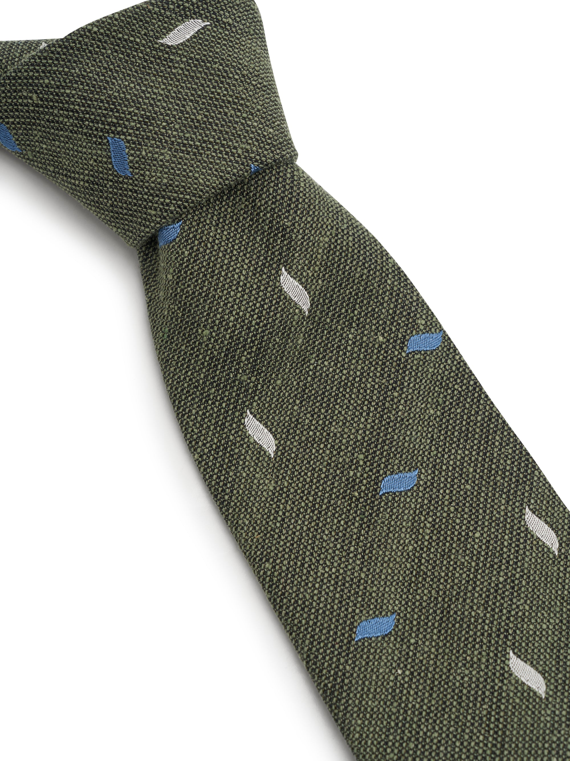 Olive Abbas Silk Cotton Tie