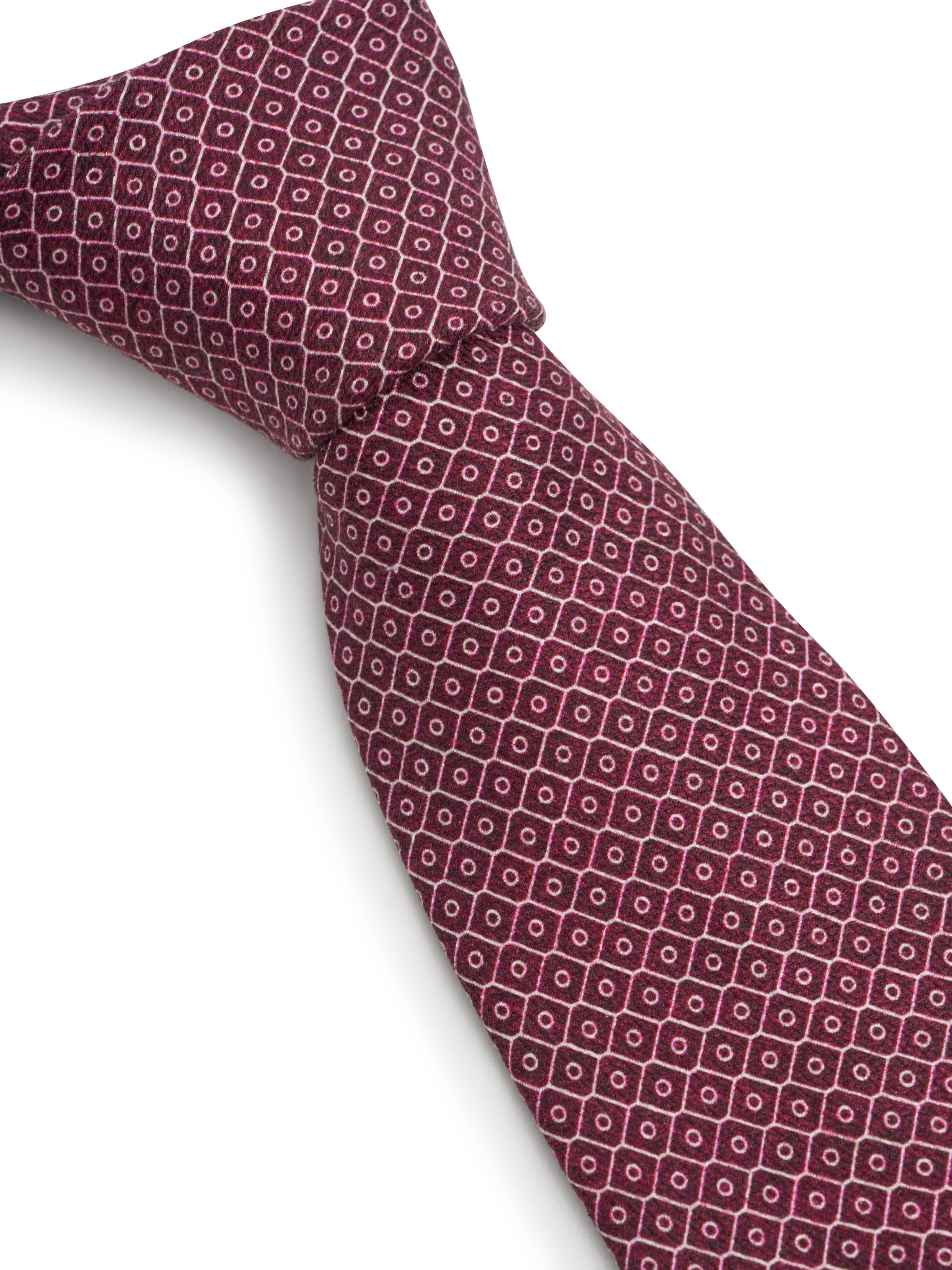 Burgundy Crowell Silk Tie