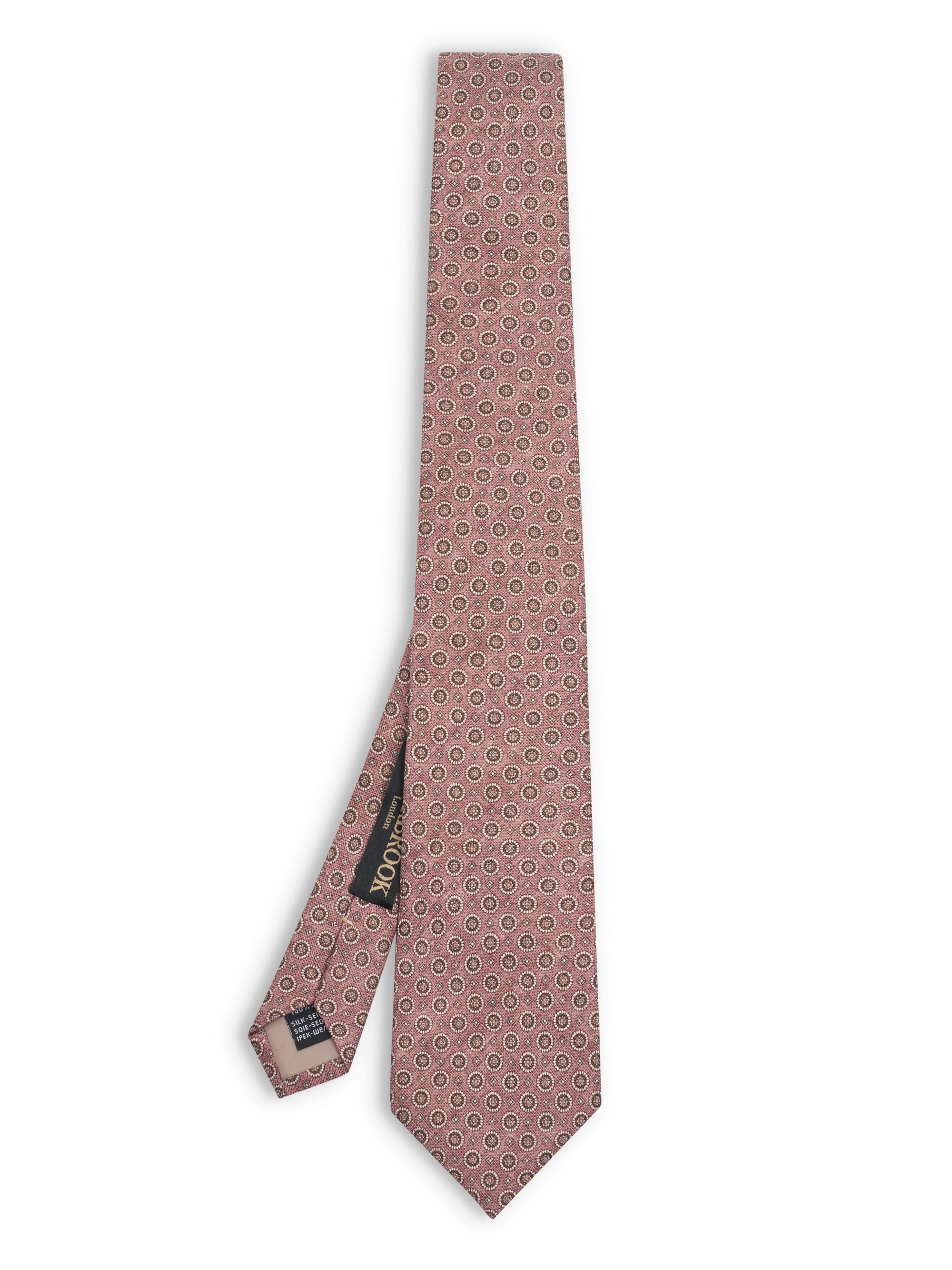 Dusky Pink Radley Spot Silk Tie