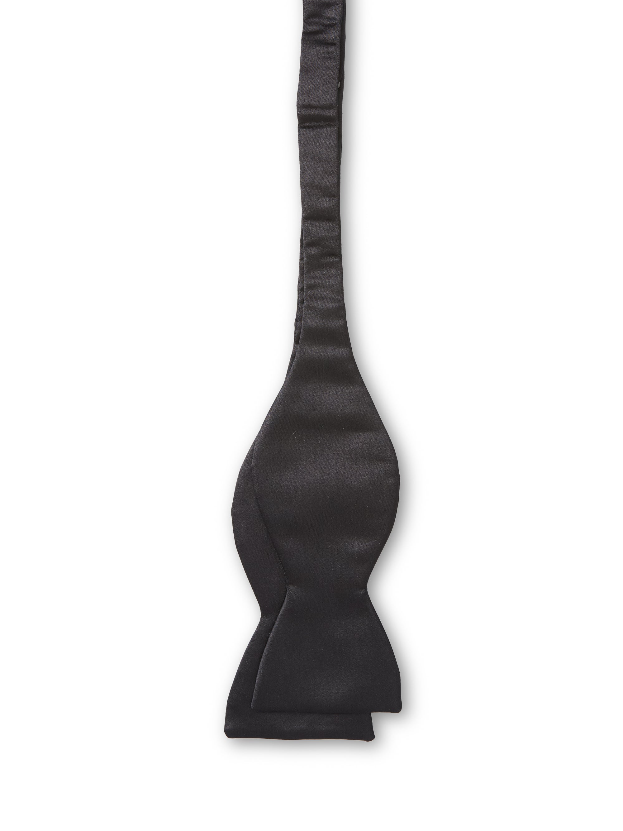 Black Duchesse Satin Silk Large Party Bow Tie