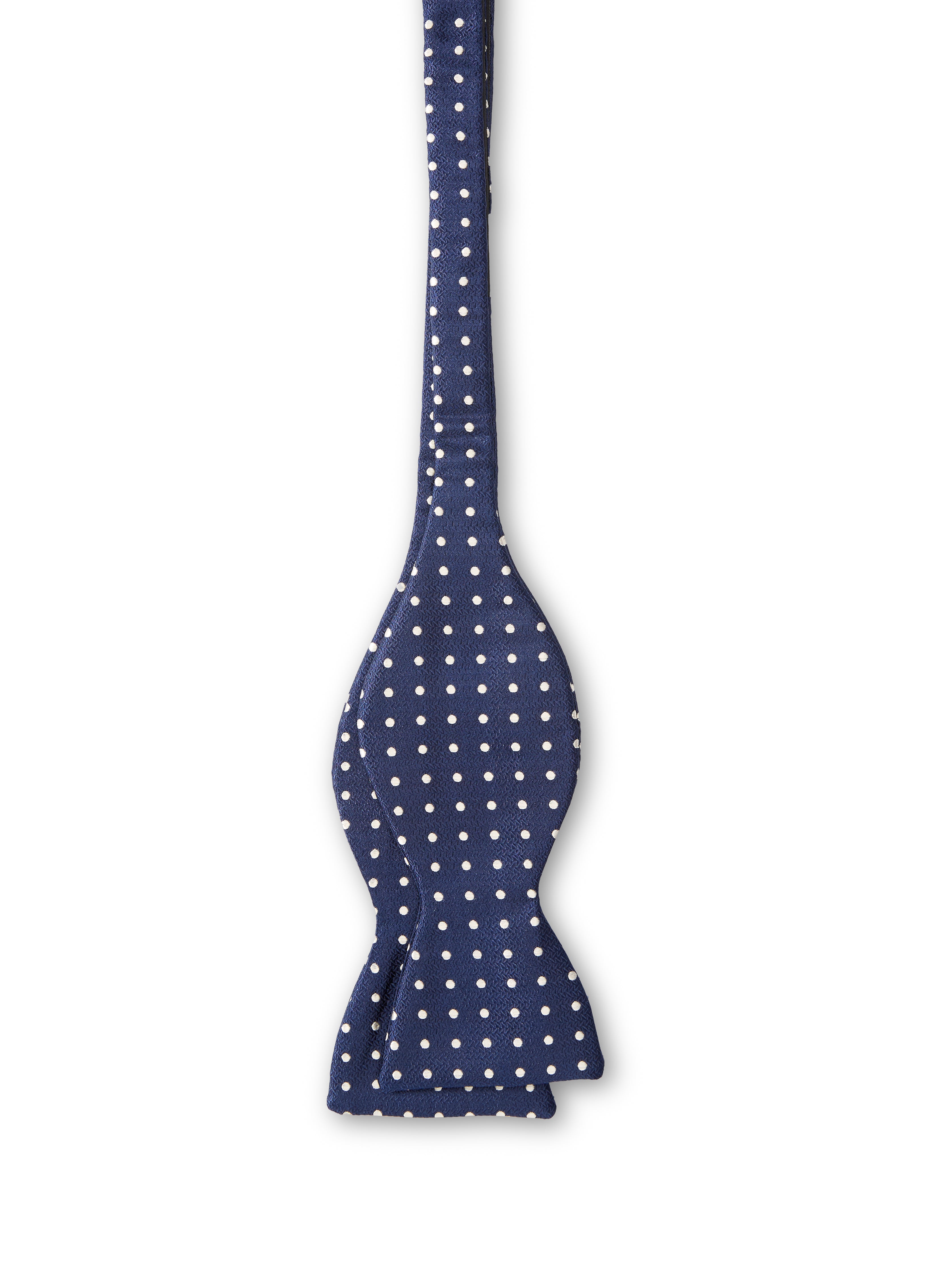 Navy Pickwick Silk Large Party Bow Tie