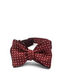 Burgundy Velvet with Burgundy Pickwick Contrast Large Party Bow Tie