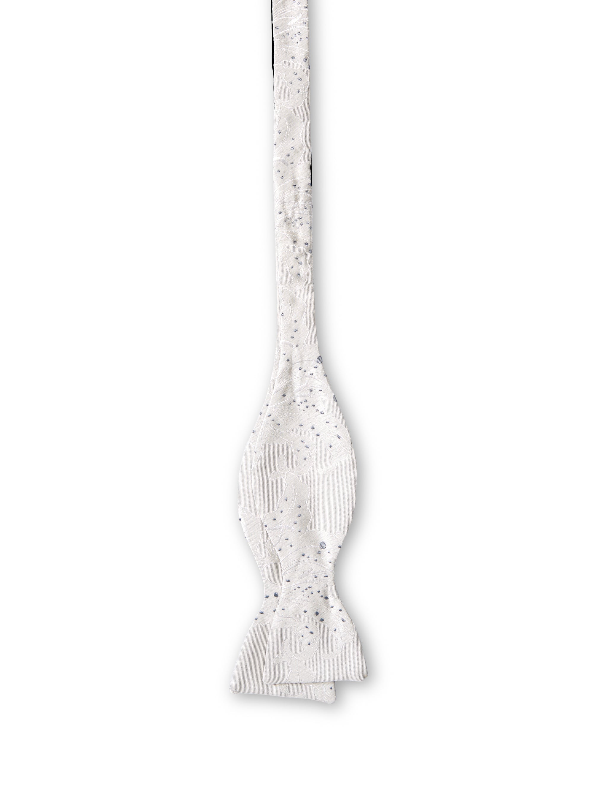 Silver Chinois Silk Bow Tie