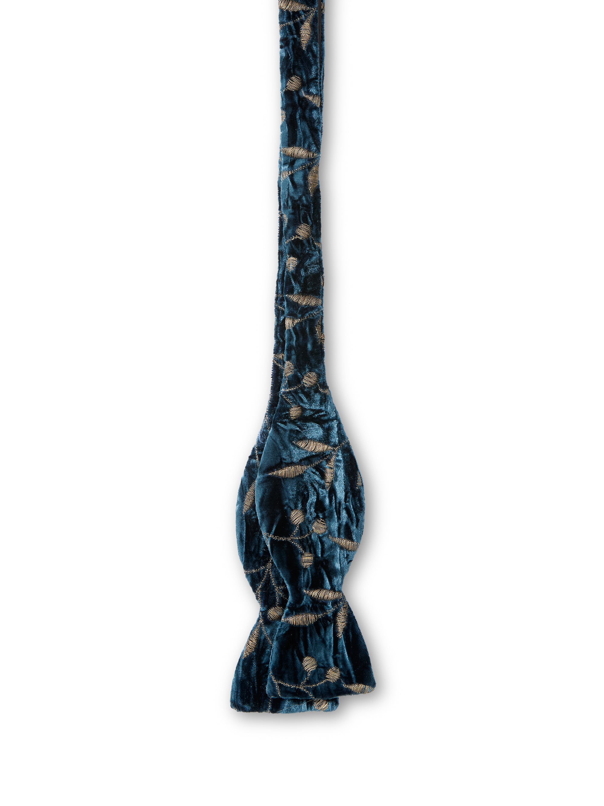 Navy Lurex Berries Silk/Rayon Bow Tie