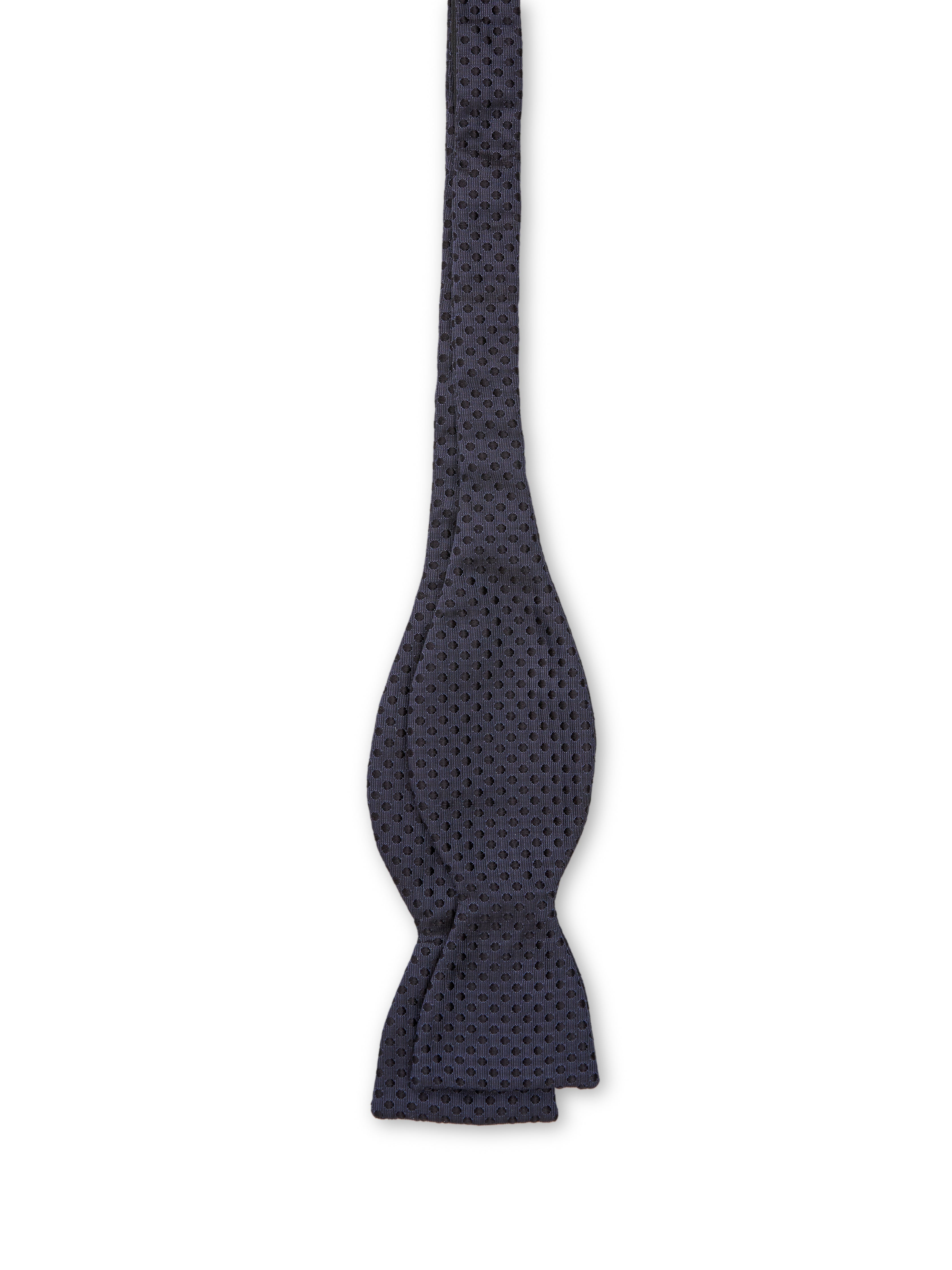 Purple Black Spots Silk Bow Tie