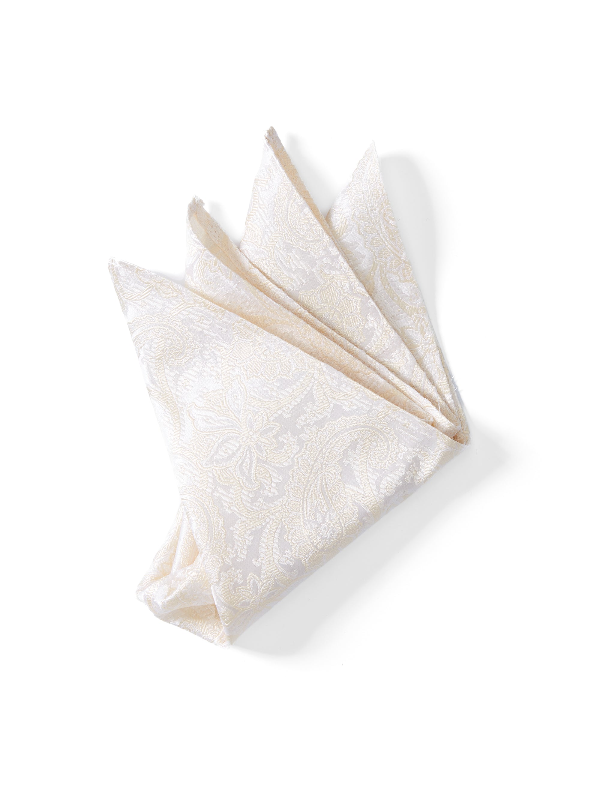 Ivory Albert Silk Pocket Square