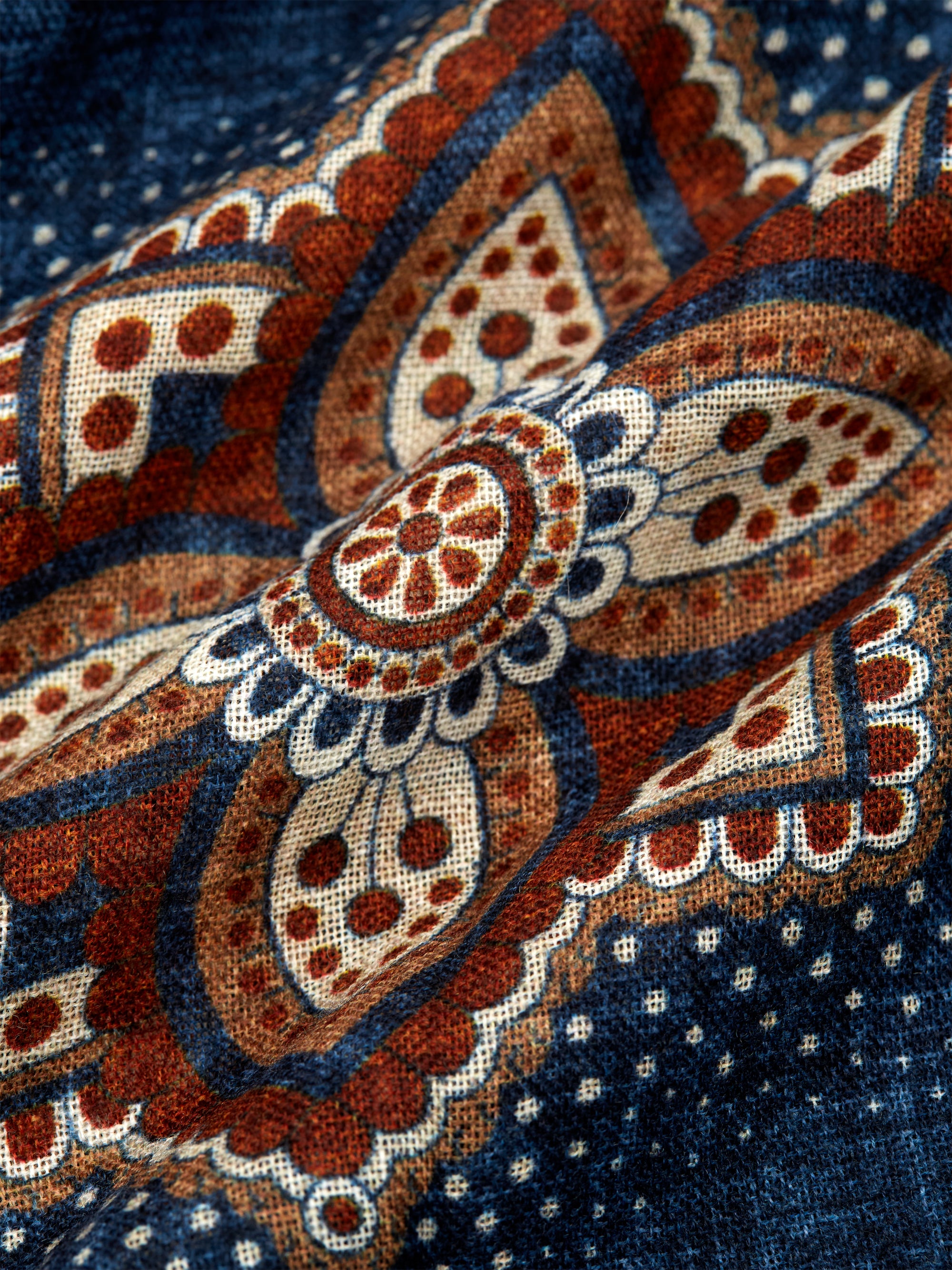 Navy Sherbourne Wool Scarf