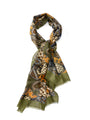 Olive Woodstock Wool Scarf