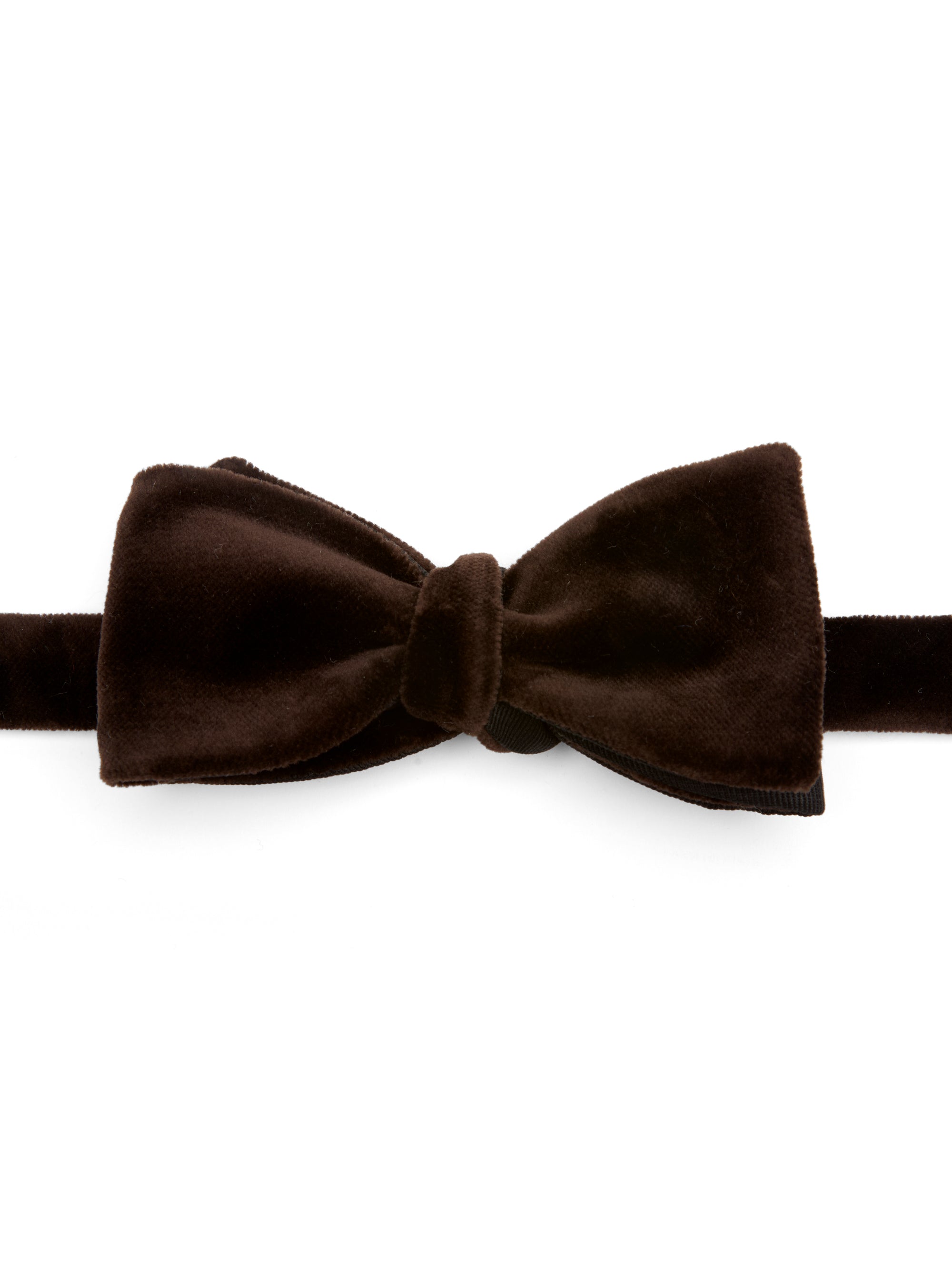 Chocolate Brown Velvet Bow Tie