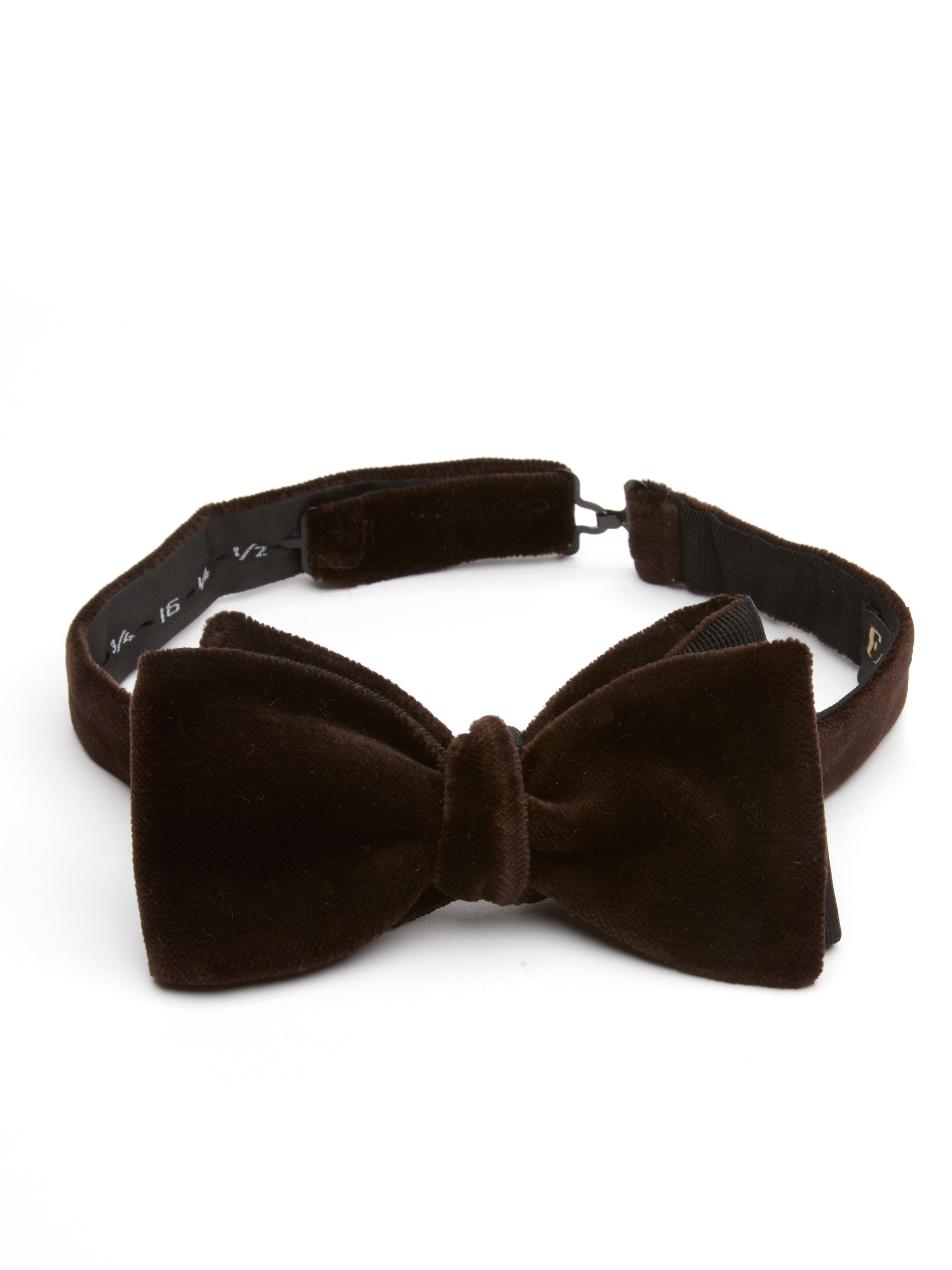 Chocolate Brown Velvet Bow Tie