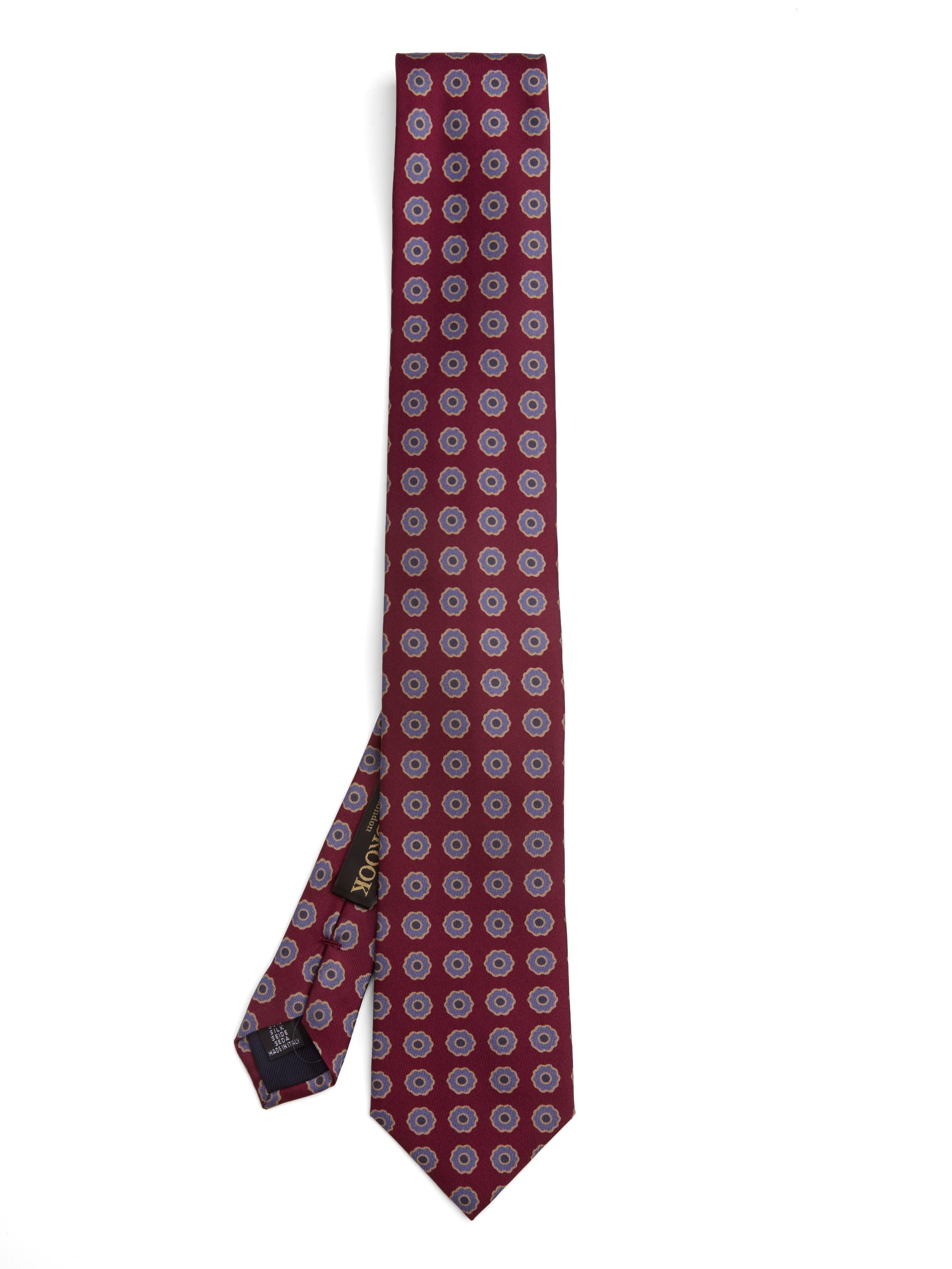 Burgundy Firle Silk Tie