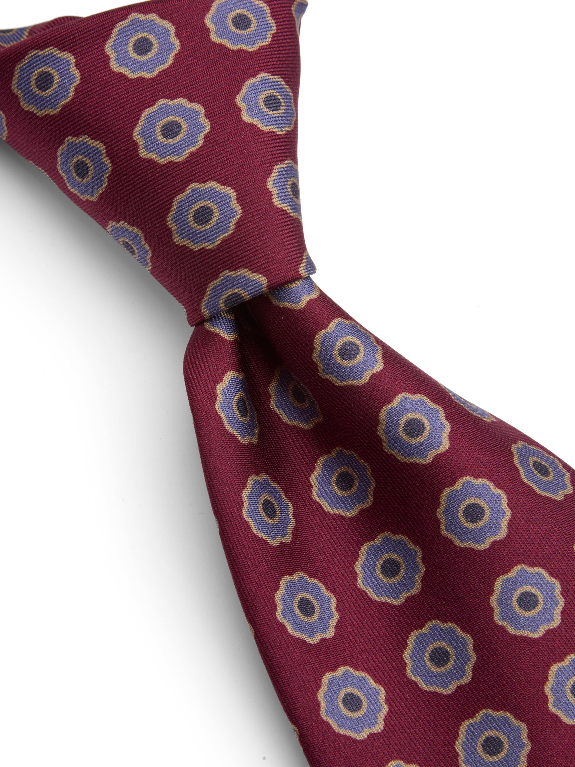 Burgundy Firle Silk Tie
