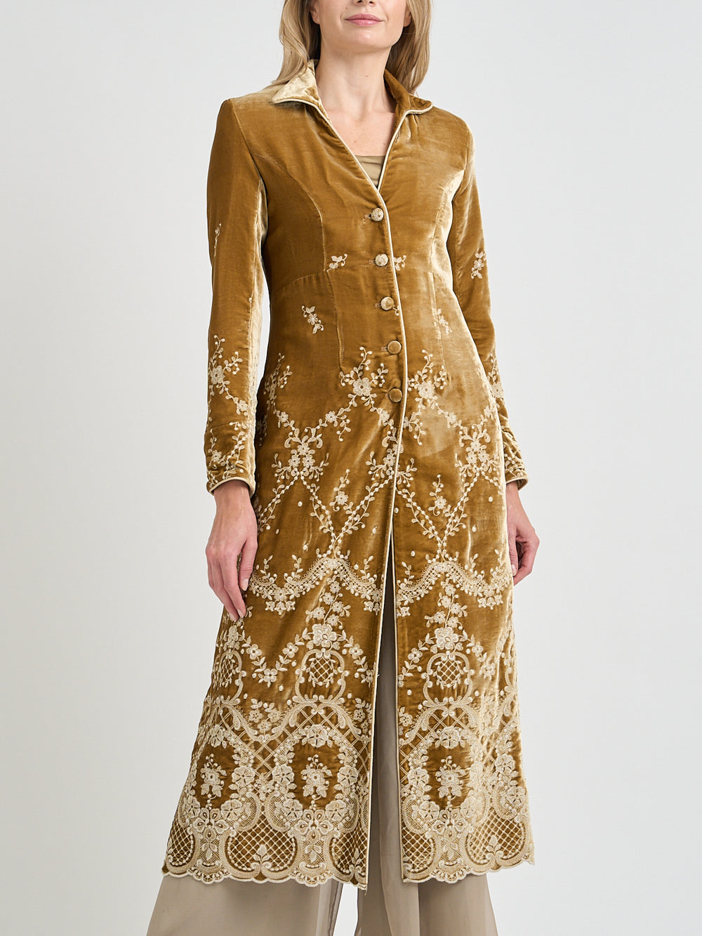 Whitehall Coat Bronze Grosvenor Silk Velvet