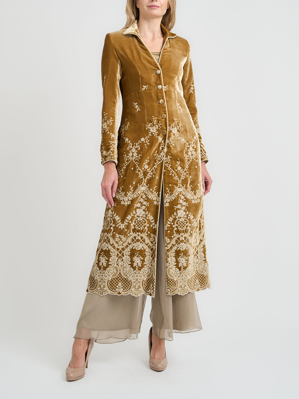 Whitehall Coat Bronze Grosvenor Silk Velvet