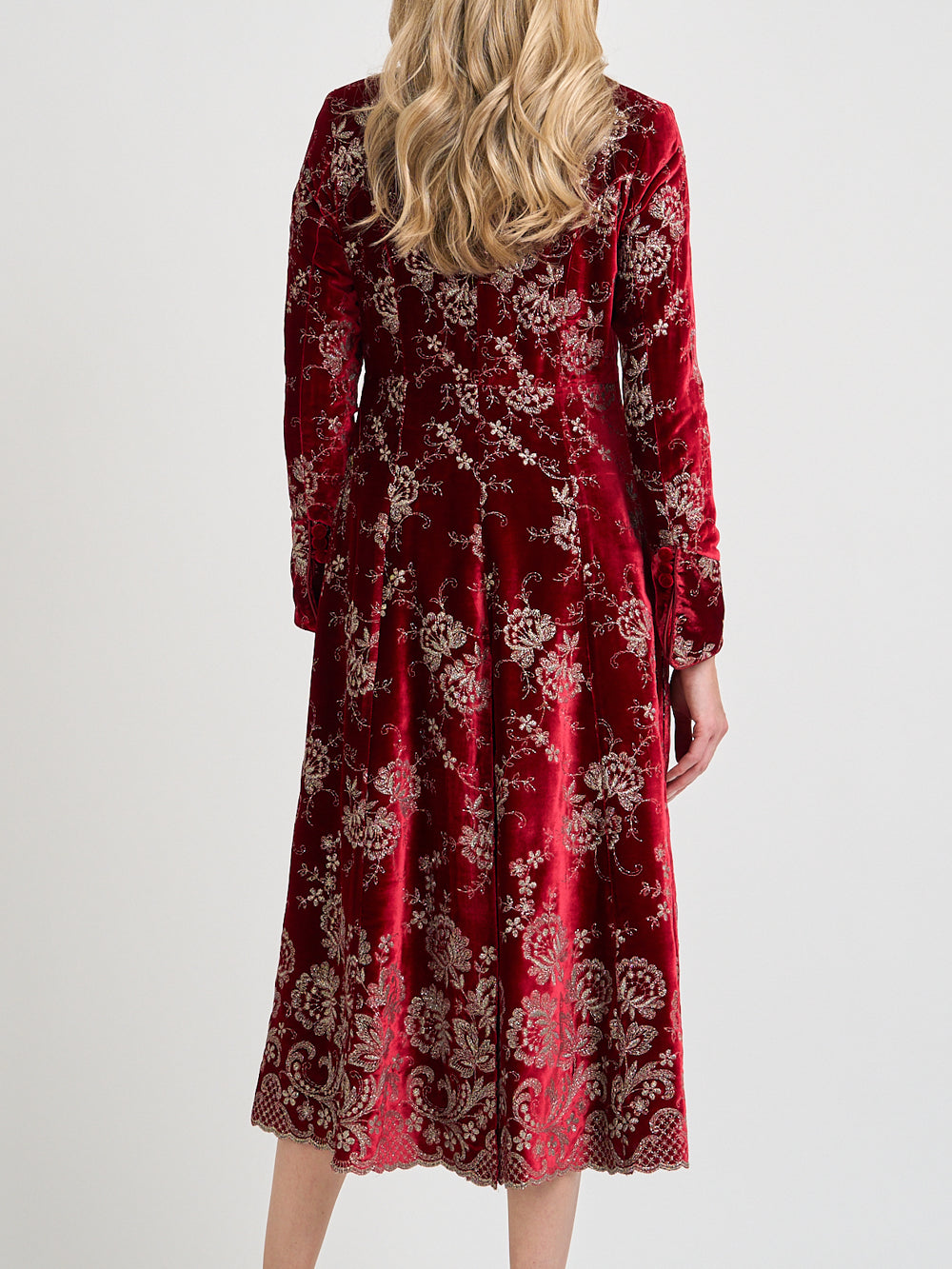 Whitehall Coat Red Trumen Silk Velvet