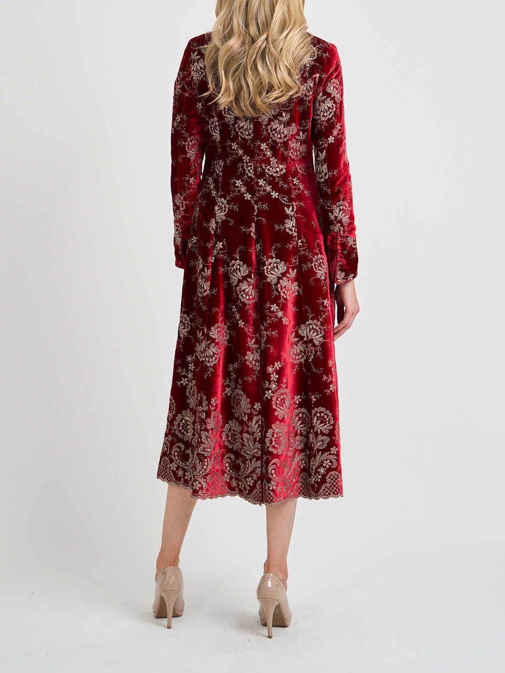 Whitehall Coat Red Trumen Silk Velvet