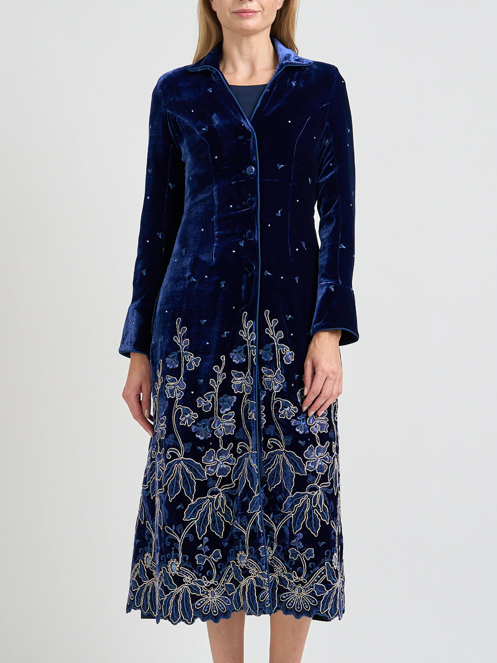 Whitehall Coat Royal Blue Althorp Silk Velvet