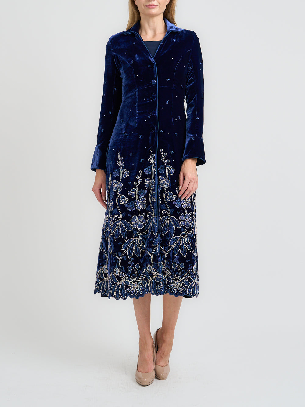 Whitehall Coat Royal Blue Althorp Silk Velvet