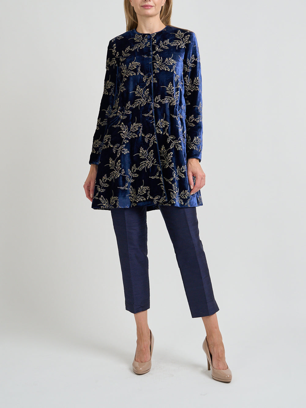 Swing Jacket Royal Blue Laxton Silk Velvet