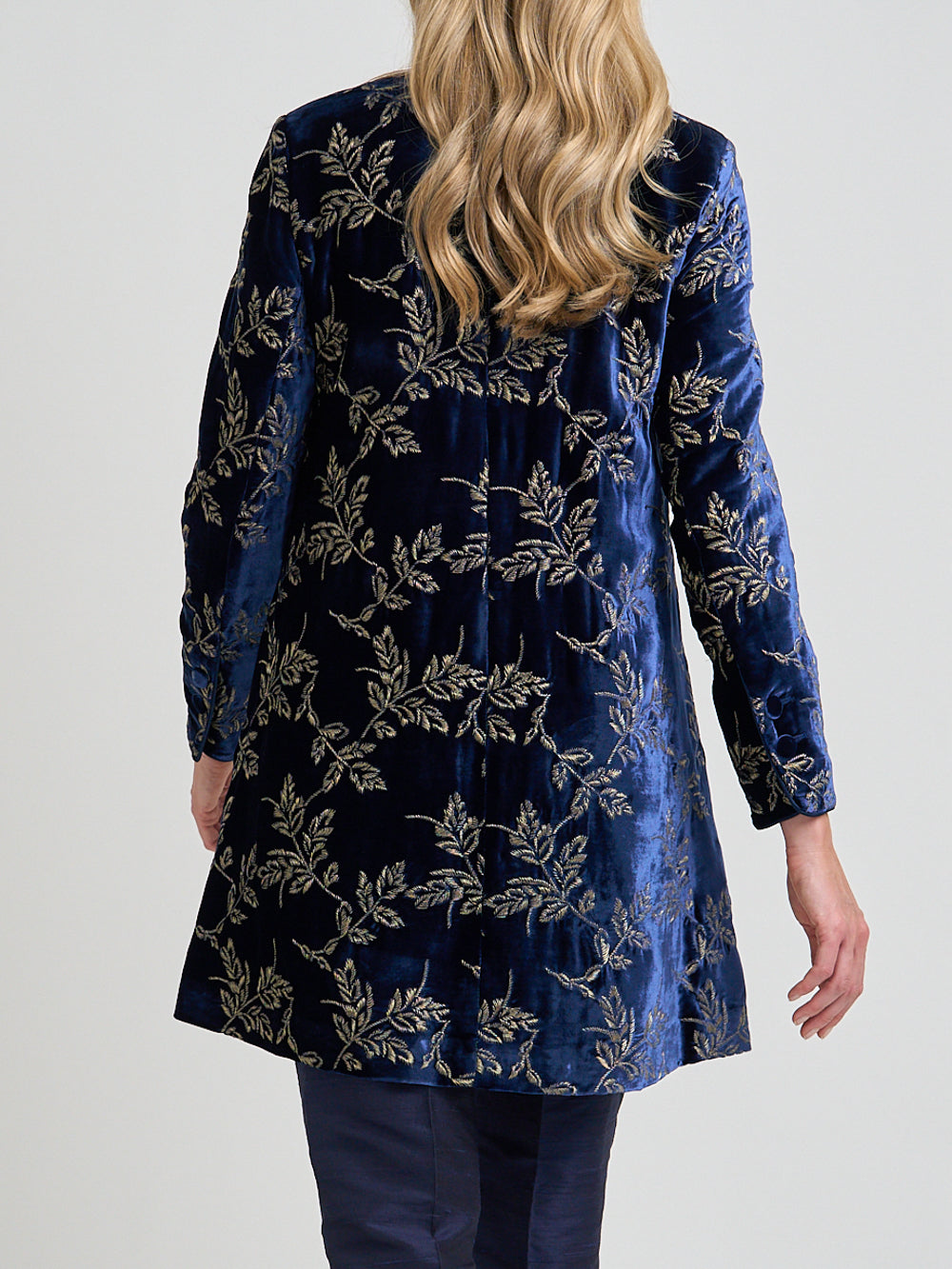 Swing Jacket Royal Blue Laxton Silk Velvet
