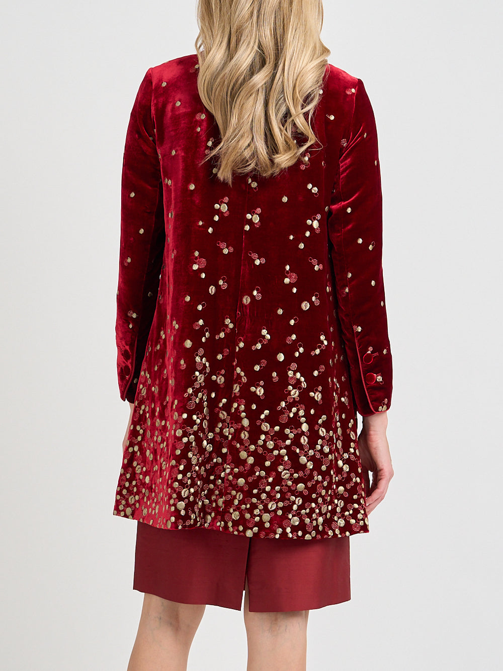 Swing Jacket Red Green Culford Silk Velvet