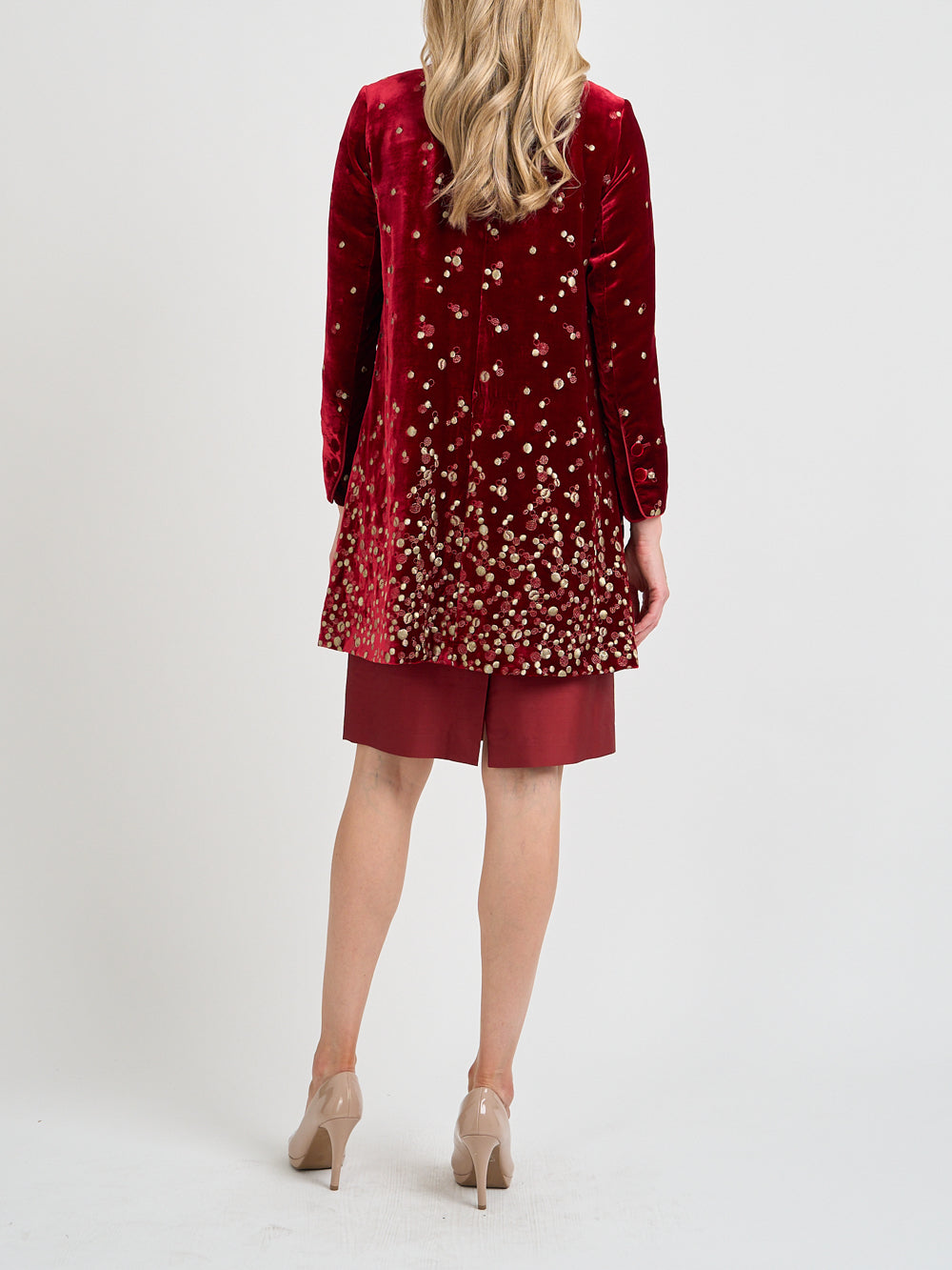 Swing Jacket Red Green Culford Silk Velvet