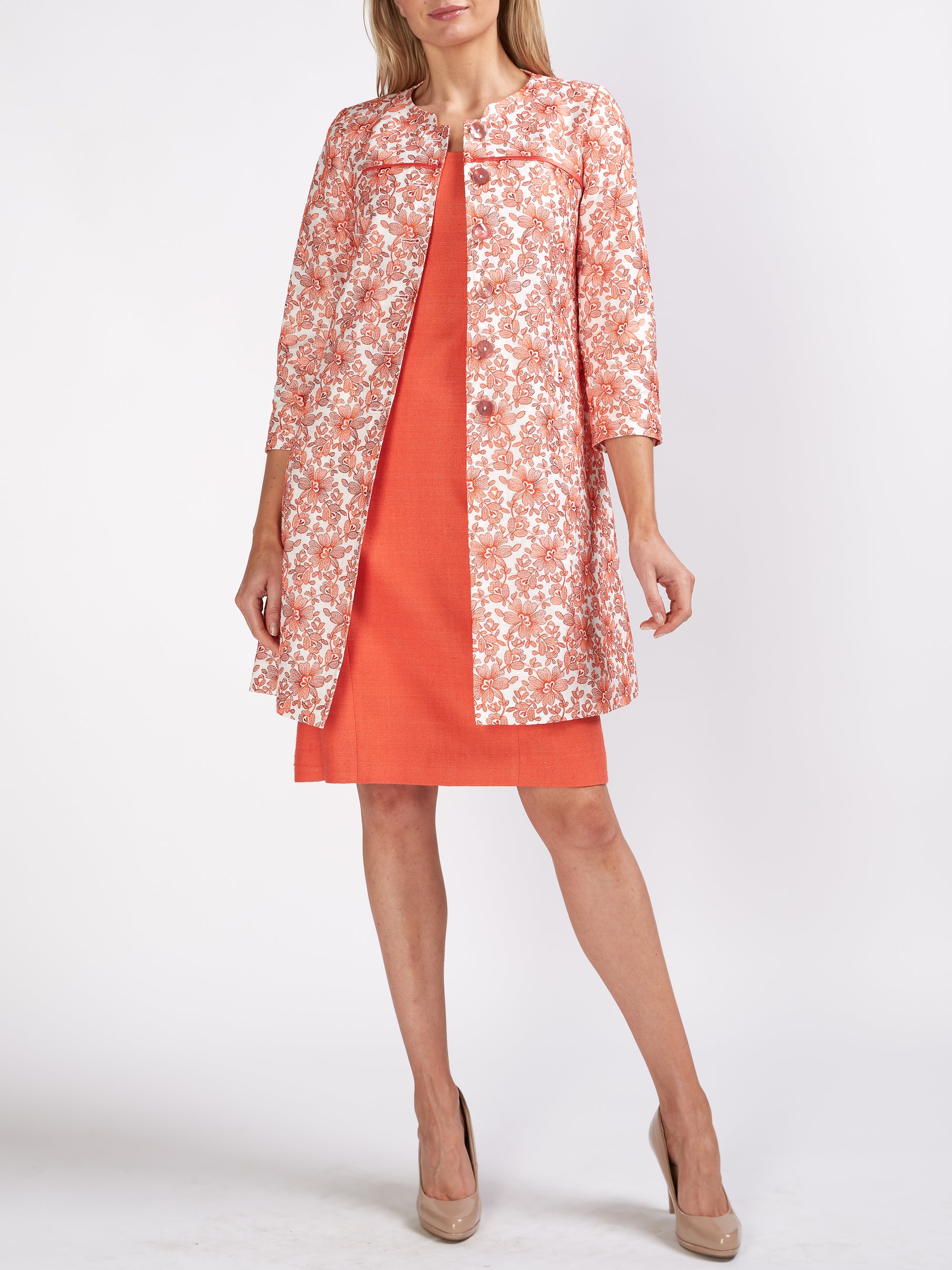 Wimbledon Jacket Ivory Brick Tosca Linen