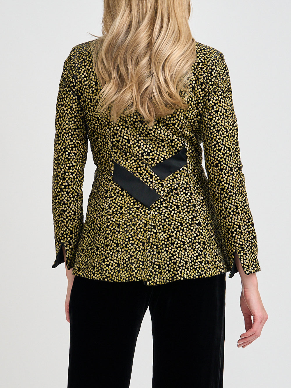 Victoriana Jacket Black Gold Dorchester Silk Velvet