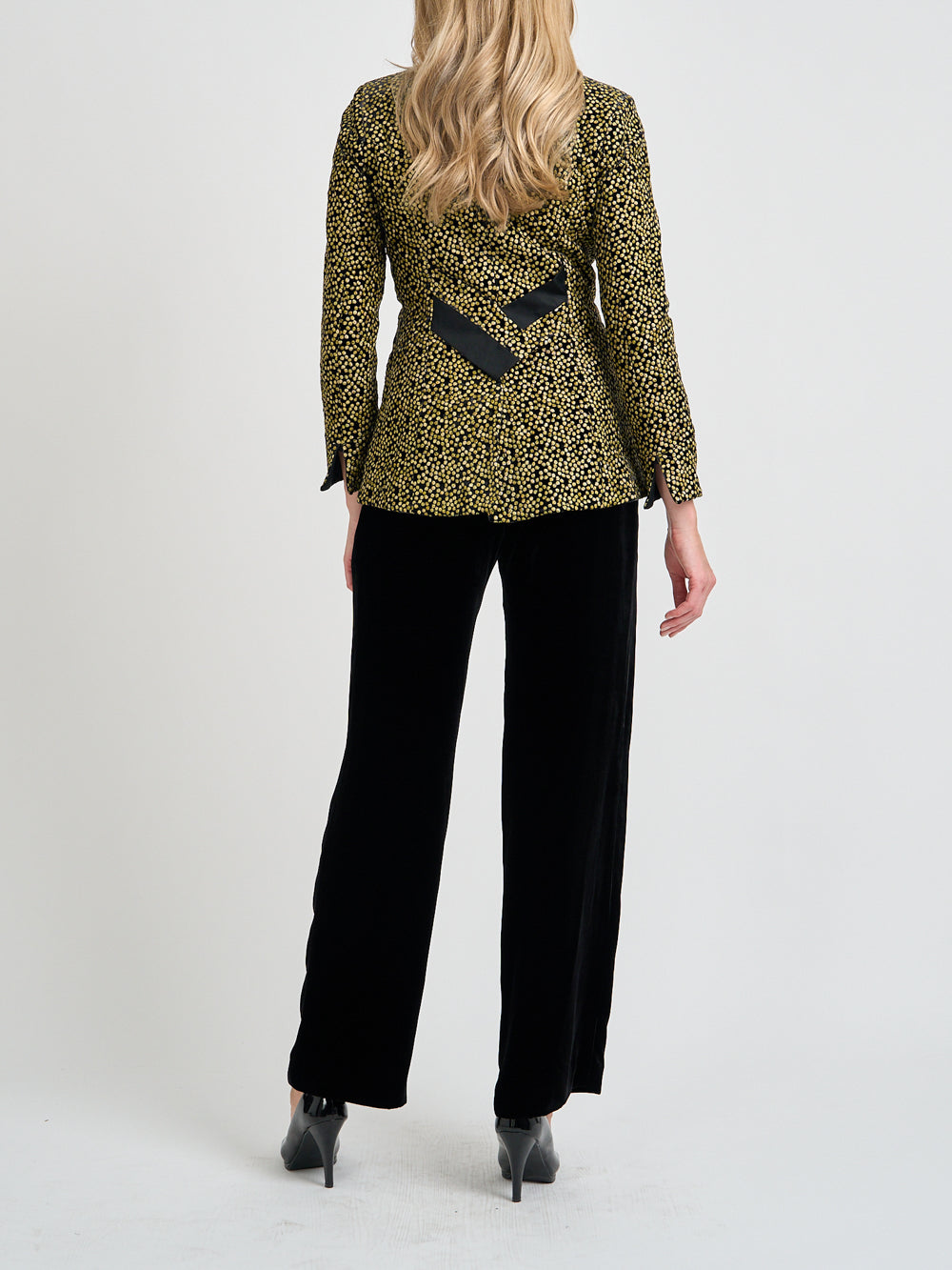 Victoriana Jacket Black Gold Dorchester Silk Velvet