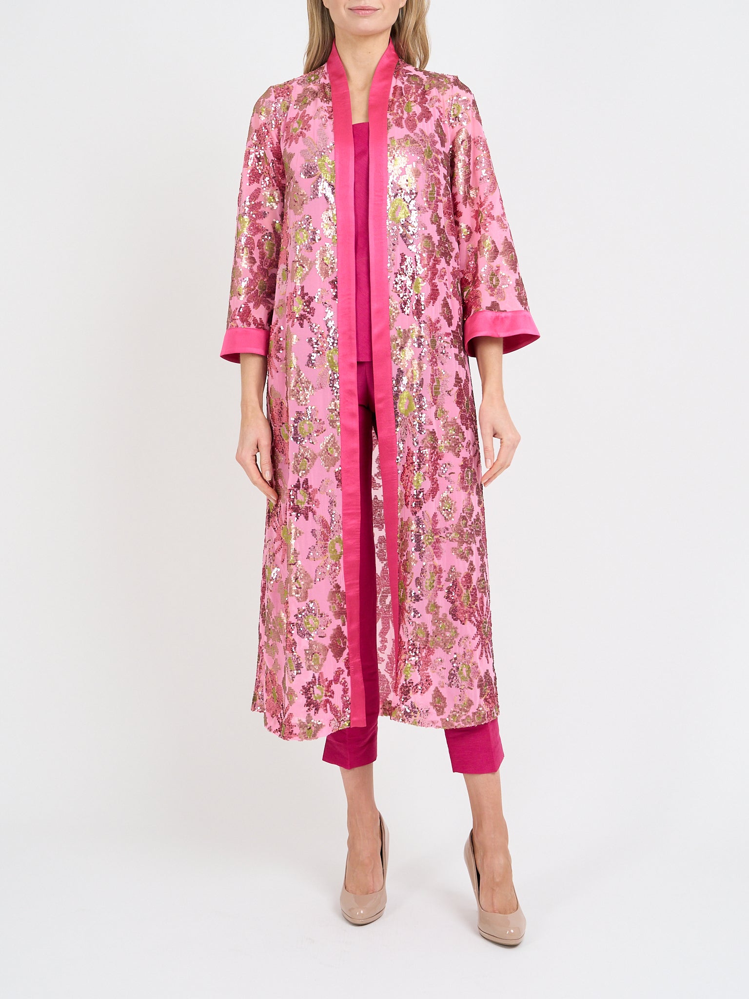 pink sequin kimono dress Runway Bohmienne Kimono Robe in Stardust (Rose Gold) RESERVED FOR MYSTIC_JESS